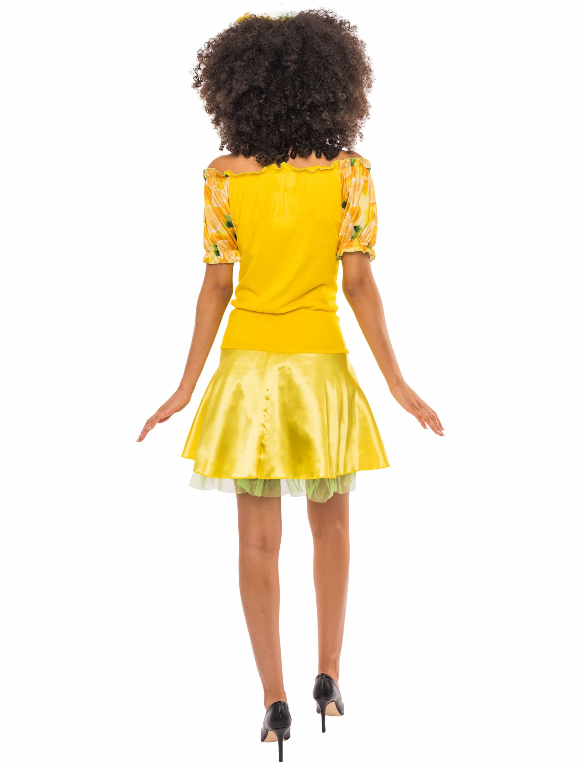 Kleid Zitrone 2-tlg. Damen gelb 34