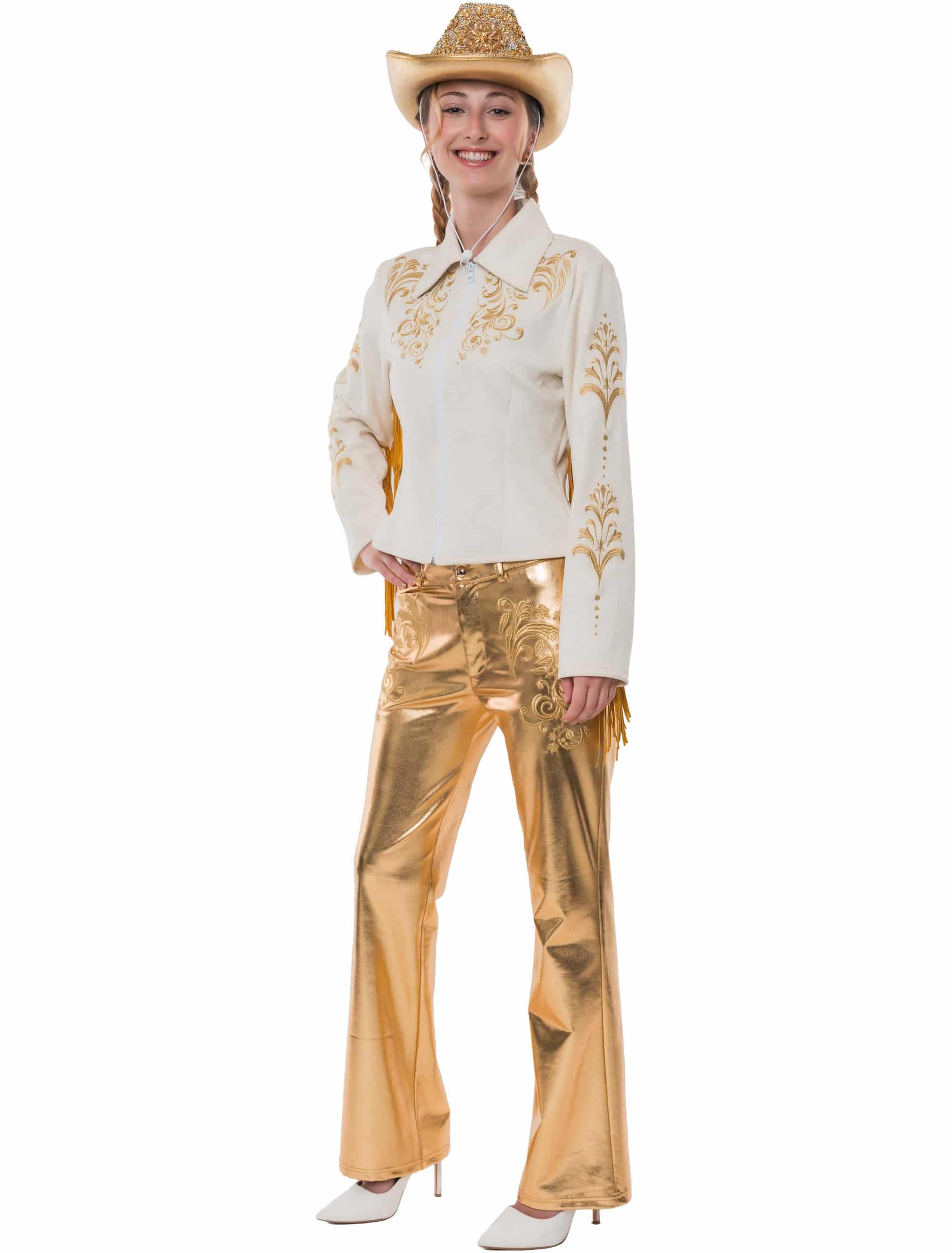 Hose Wilder Westen Damen gold M