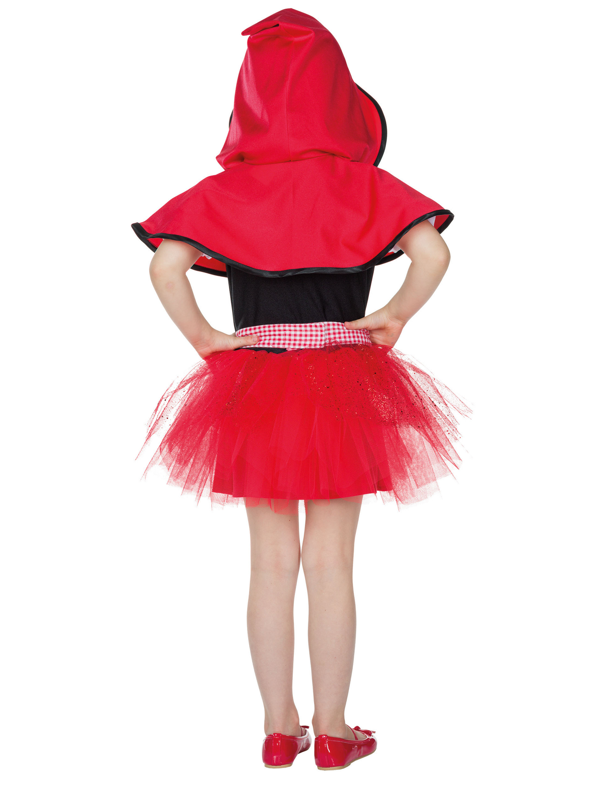 Kleid Rotkäppchen 2-tlg. Kinder rot/schwarz 104