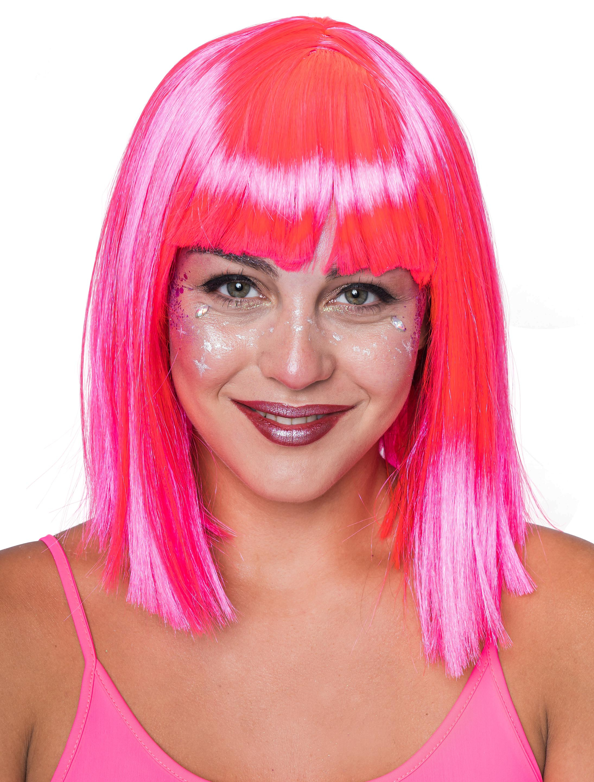 Perücke Jill neonpink one size