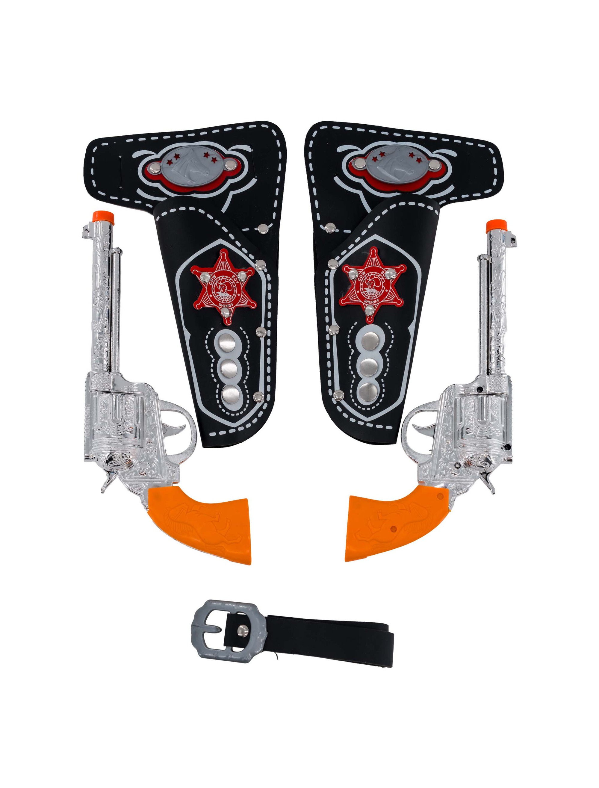 Cowboy Set 5-tlg. schwarz/silber