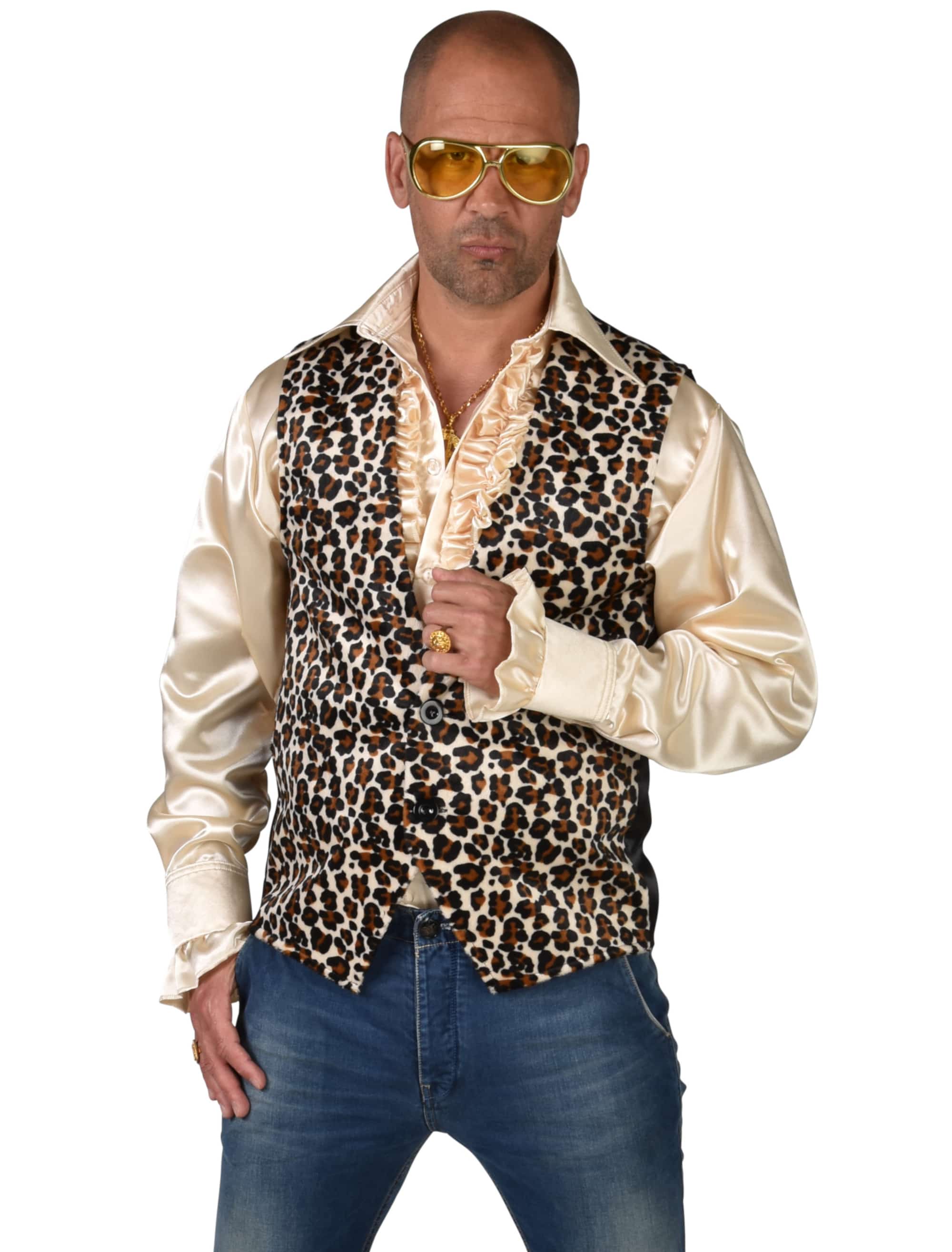 Weste Herren Leopardenmuster XL/2XL