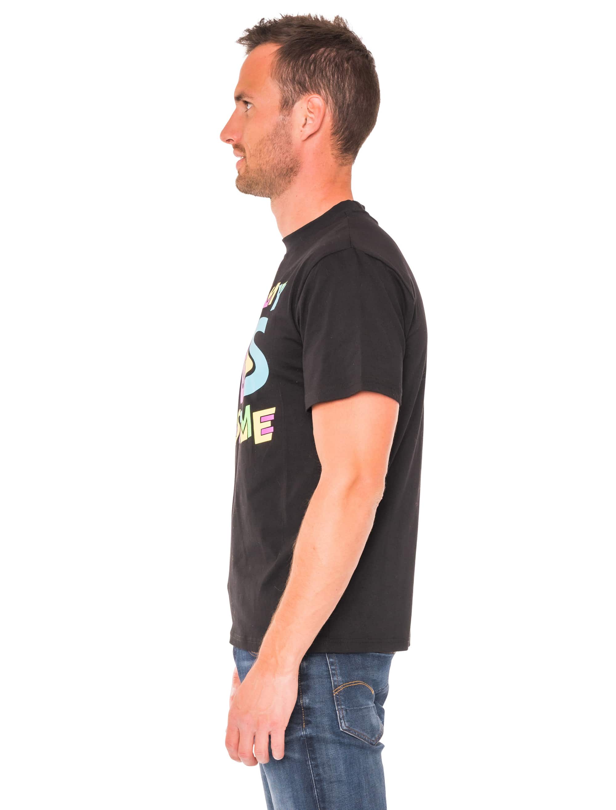 T-Shirt 90er Jahre Herren schwarz S