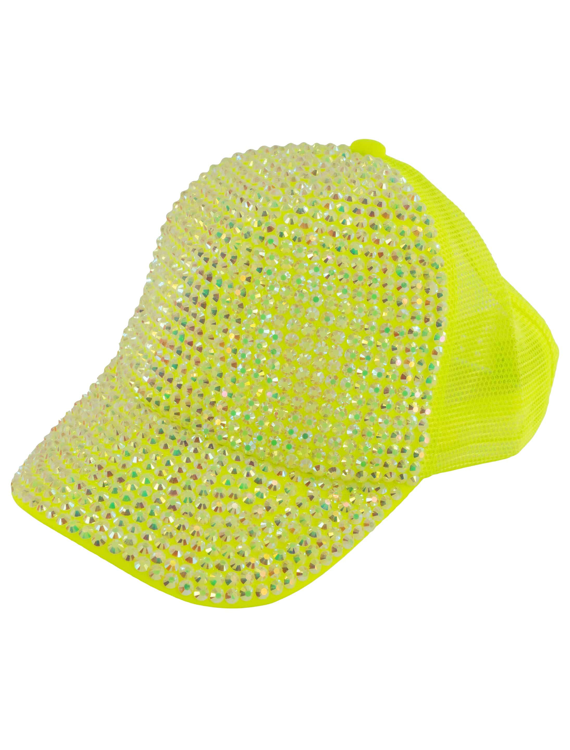 Baseball Cap mit Strass neongelb one size