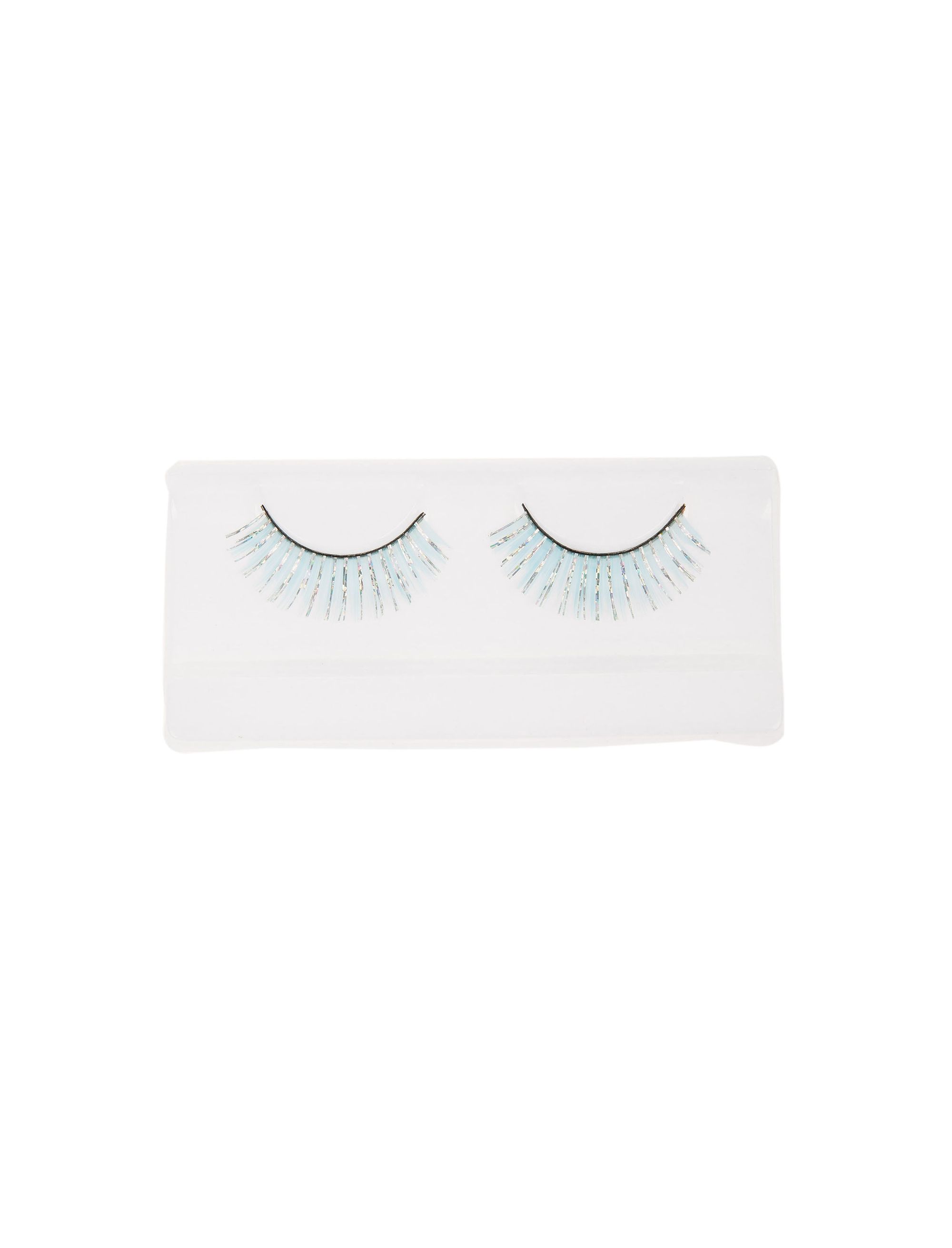 Wimpern Glitzer hellblau