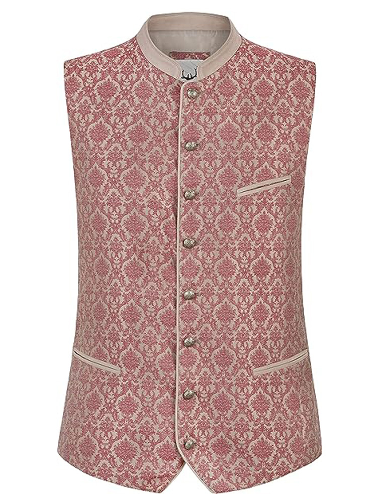 Trachtenweste Silvestro Herren rosa 50