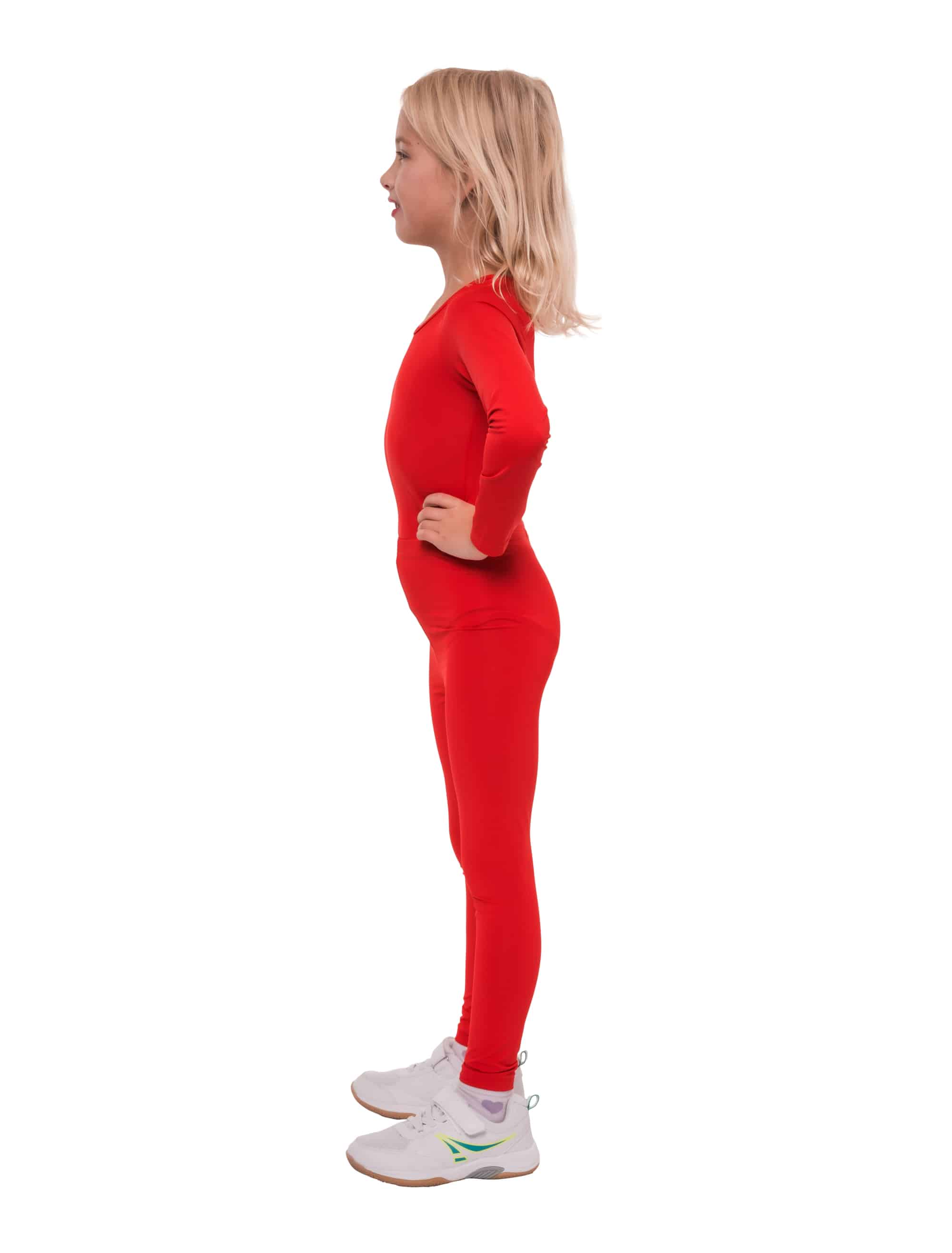 Body langarm Kinder rot 116/128