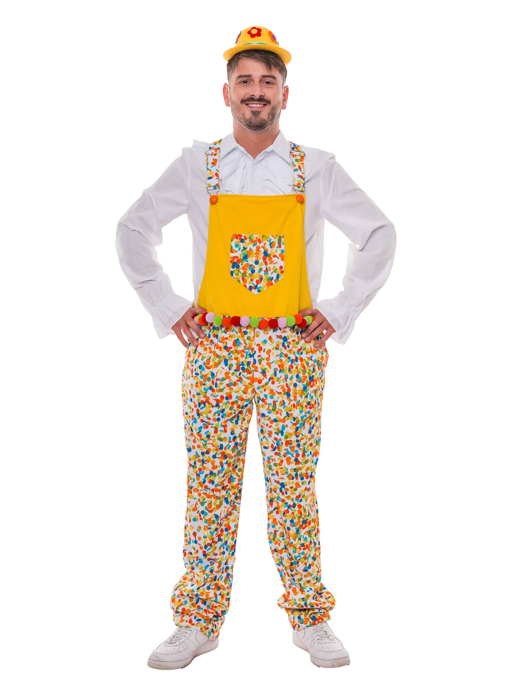Latzhose Konfetti bunt 2XL/3XL