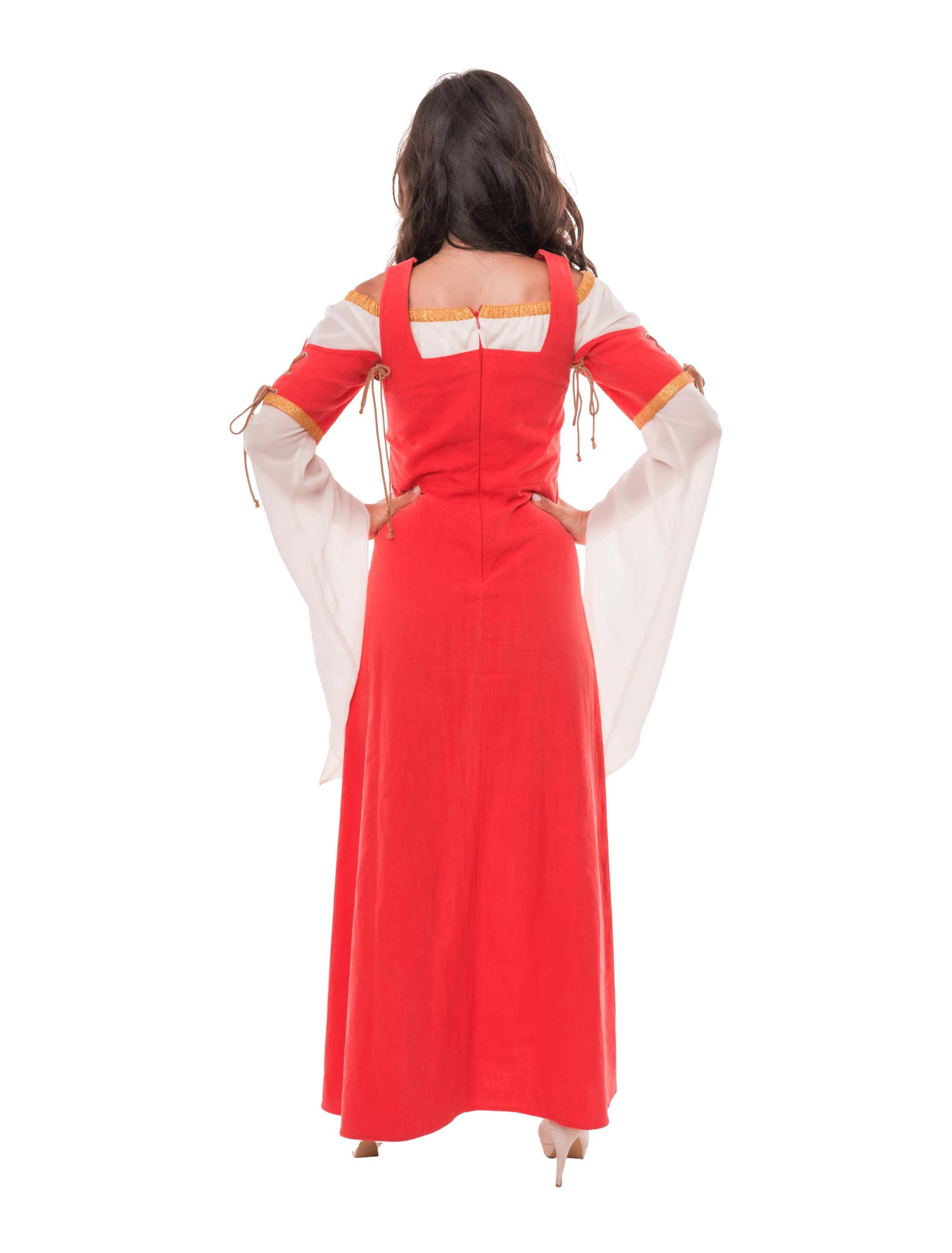 Kleid Renaissance rot/beige S/M