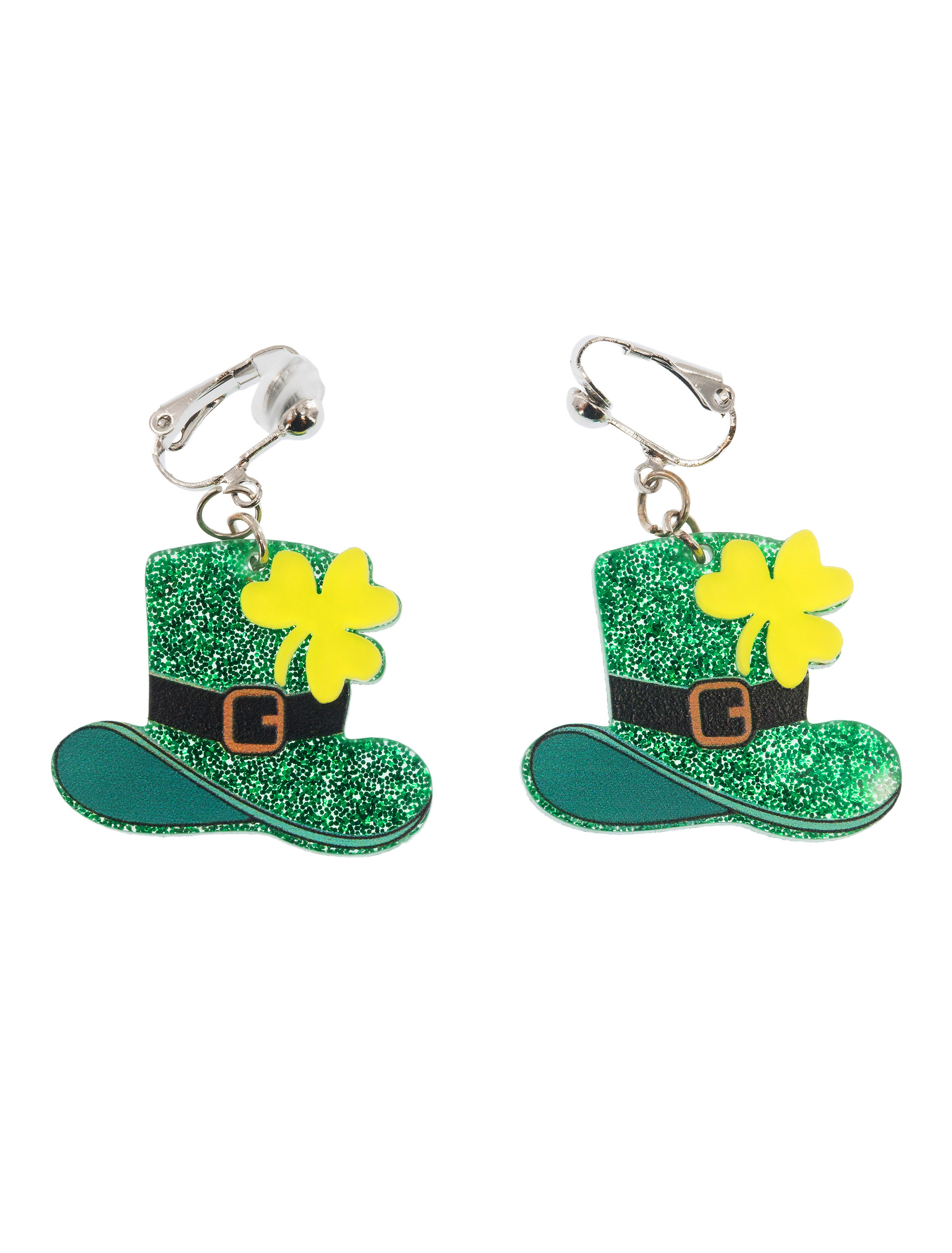Ohrclips Zylinder St. Patrick's day grün