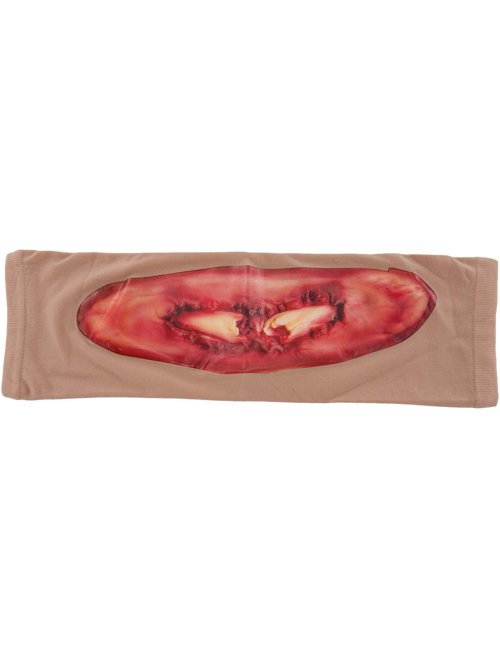 Armstulpe offener Bruch beige/rot