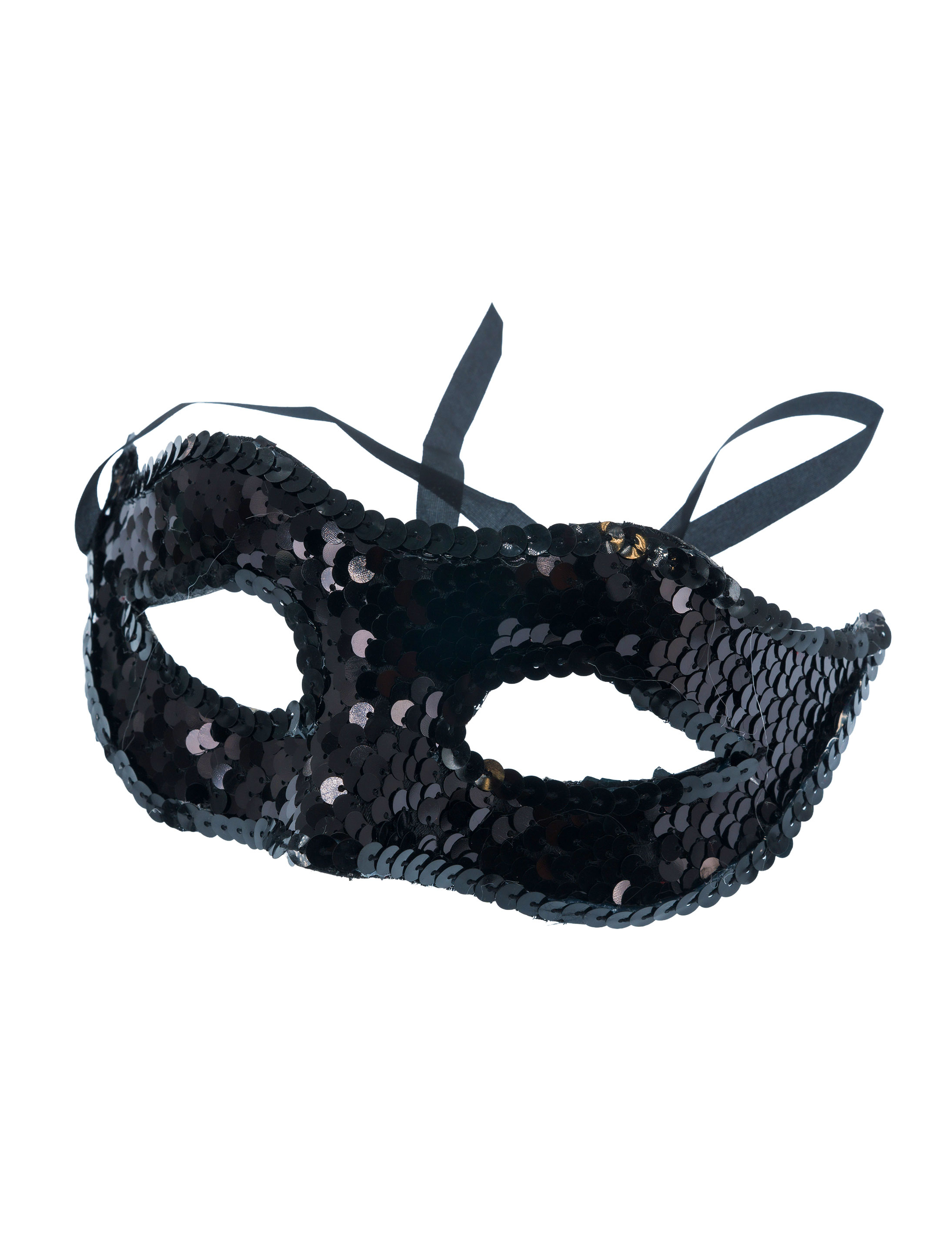 Augenmaske Pailletten schwarz