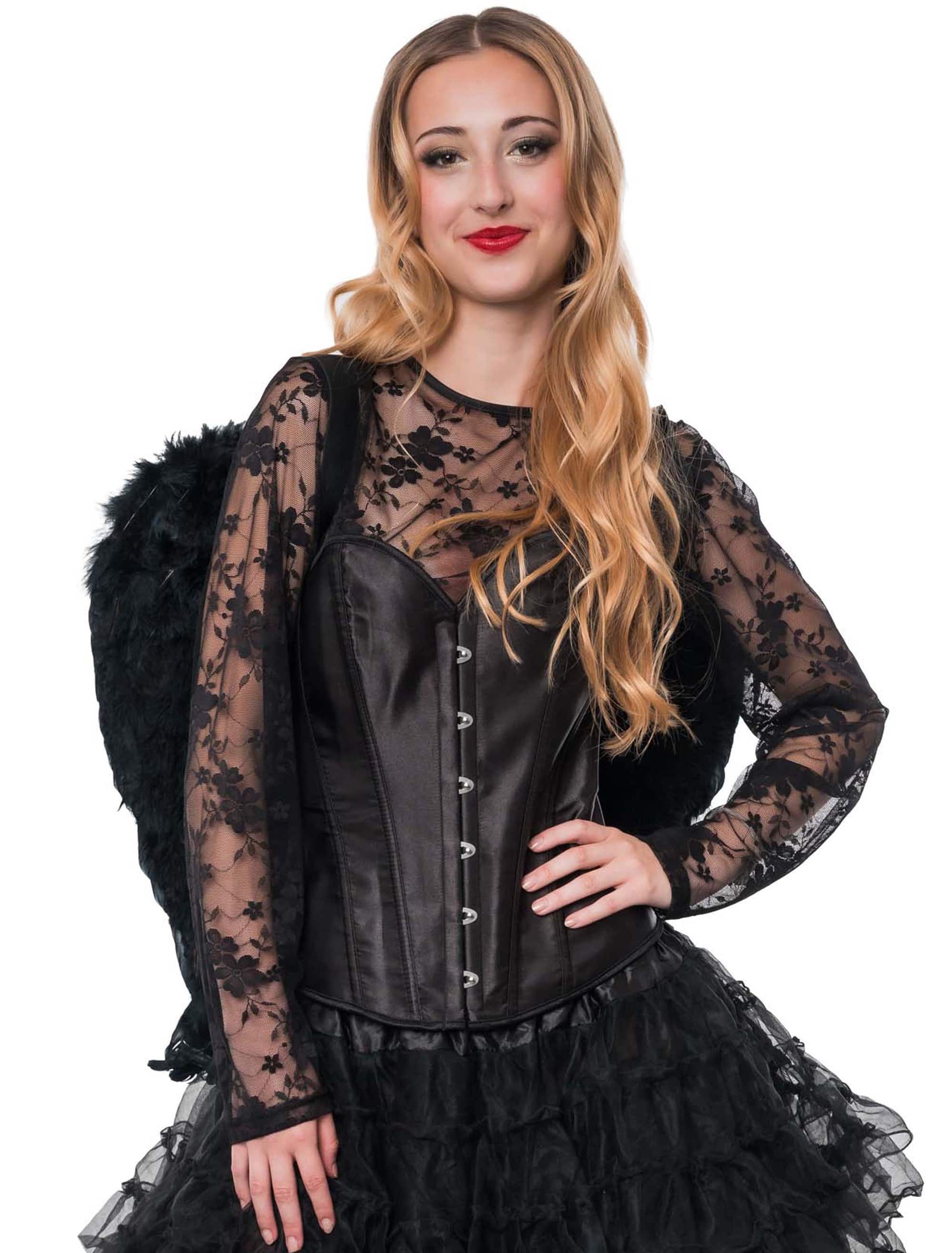 Oberteil Mesh Blumen Damen schwarz 42