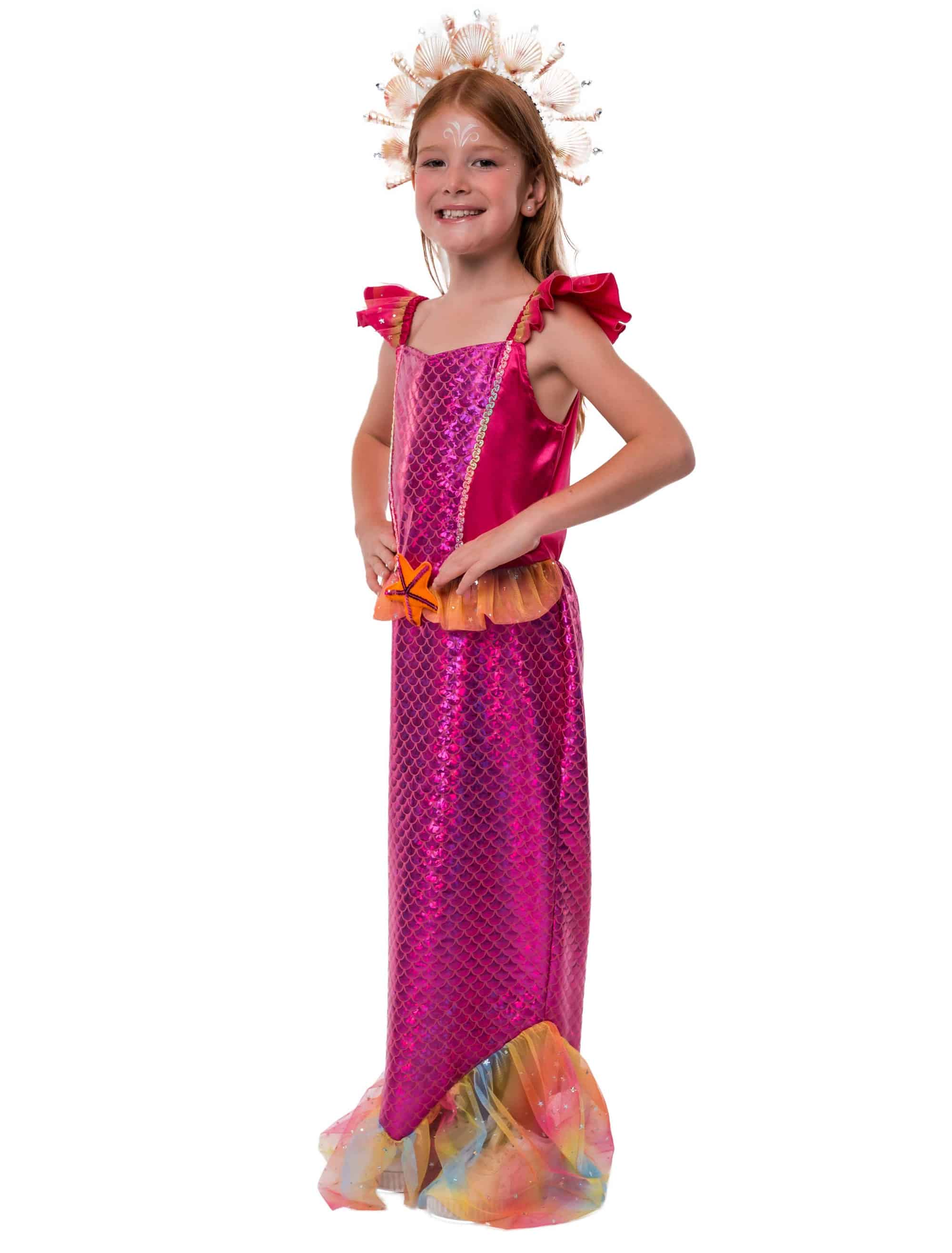 Kleid Meerjungfrau Kinder pink 104/116