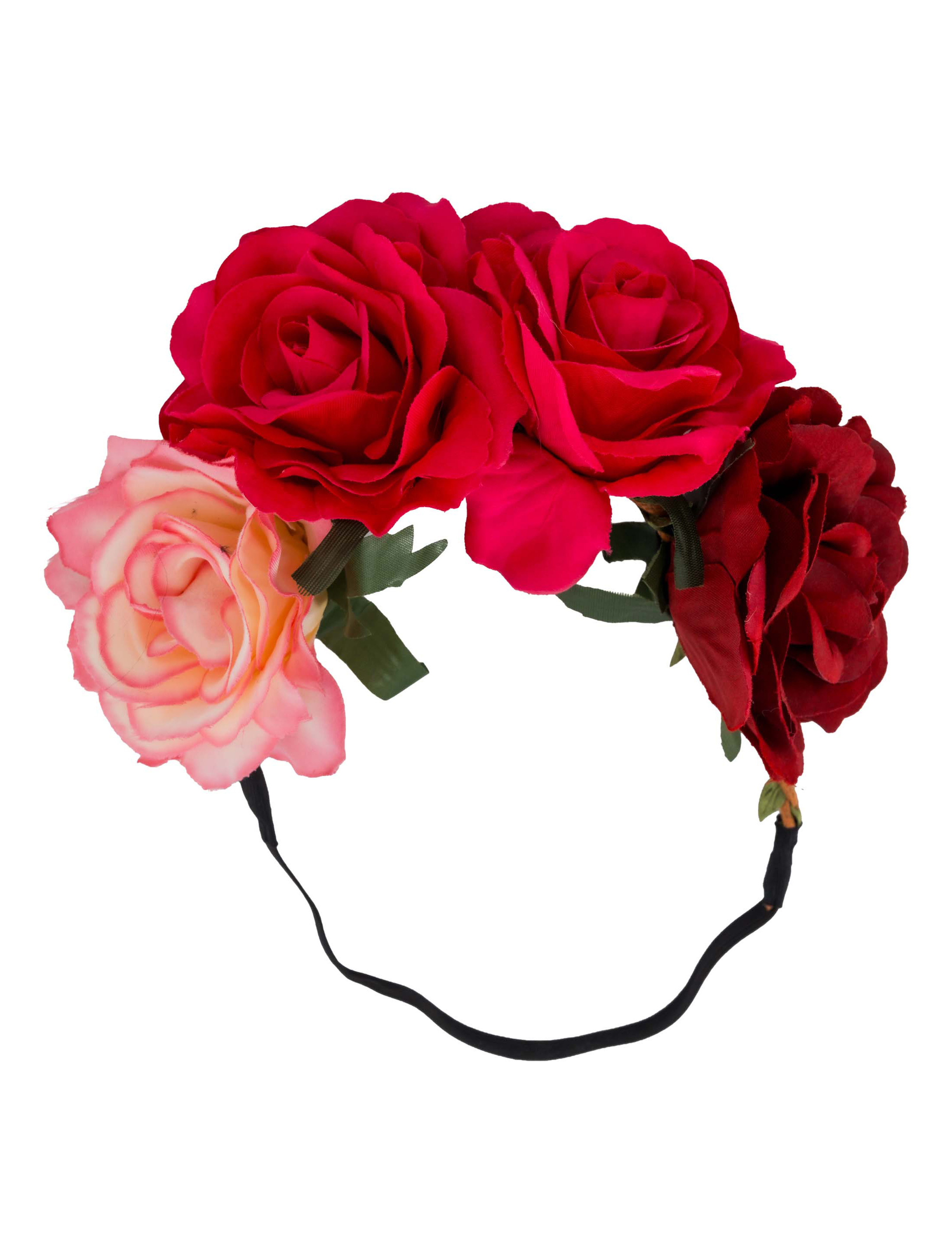 Haarband mit 4 Rosen bunt