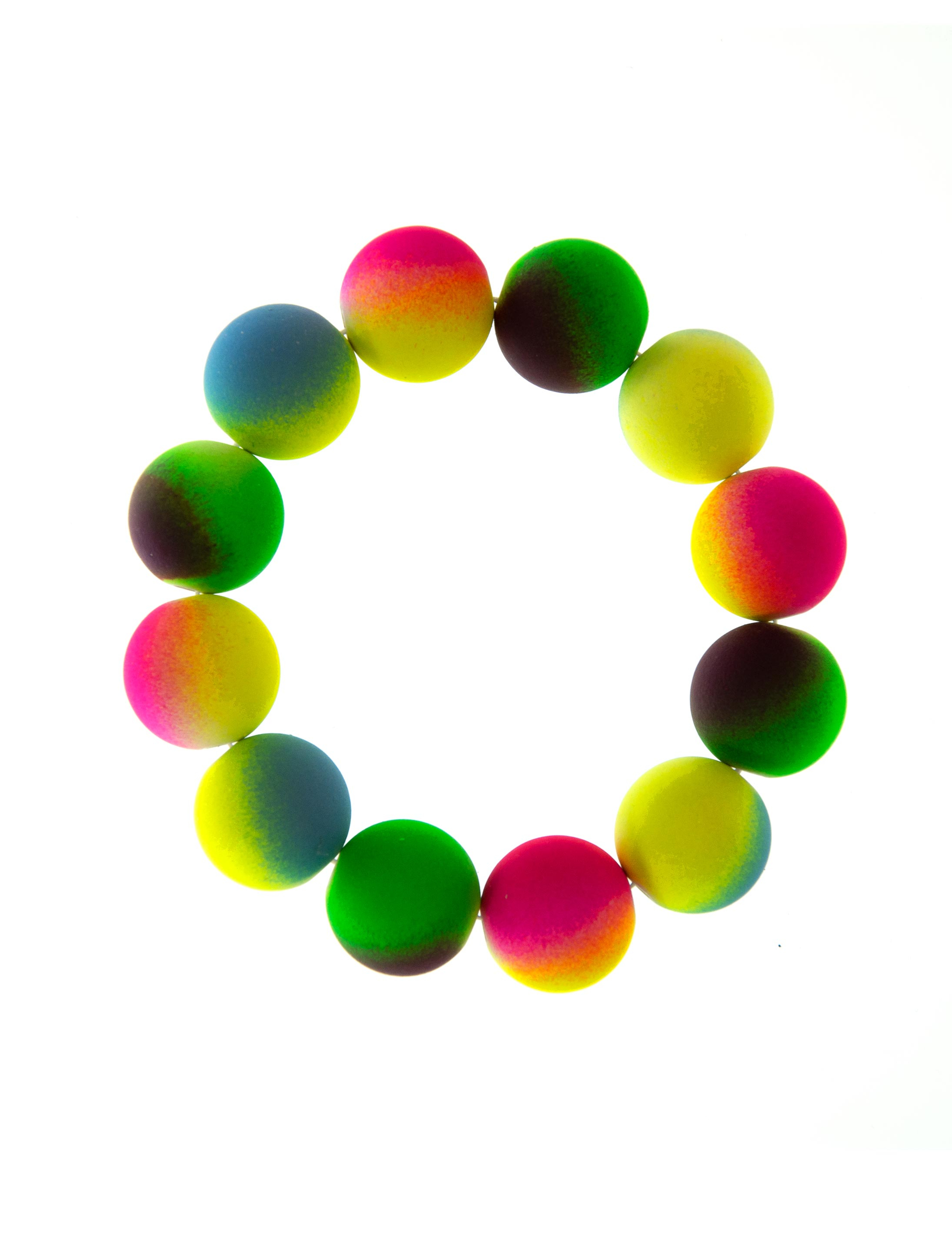 Perlenarmband Neonfarben