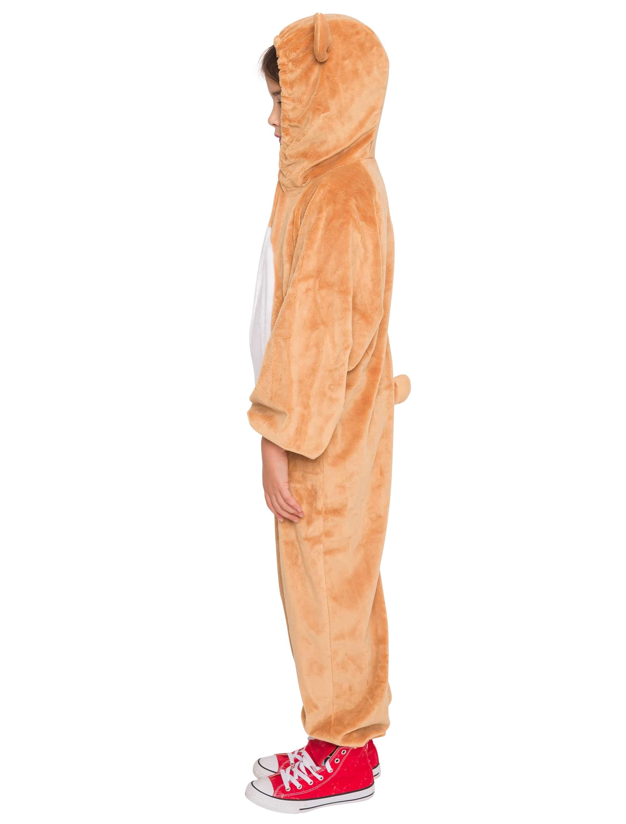 Overall Plüsch Bärchen Kinder braun 98-104