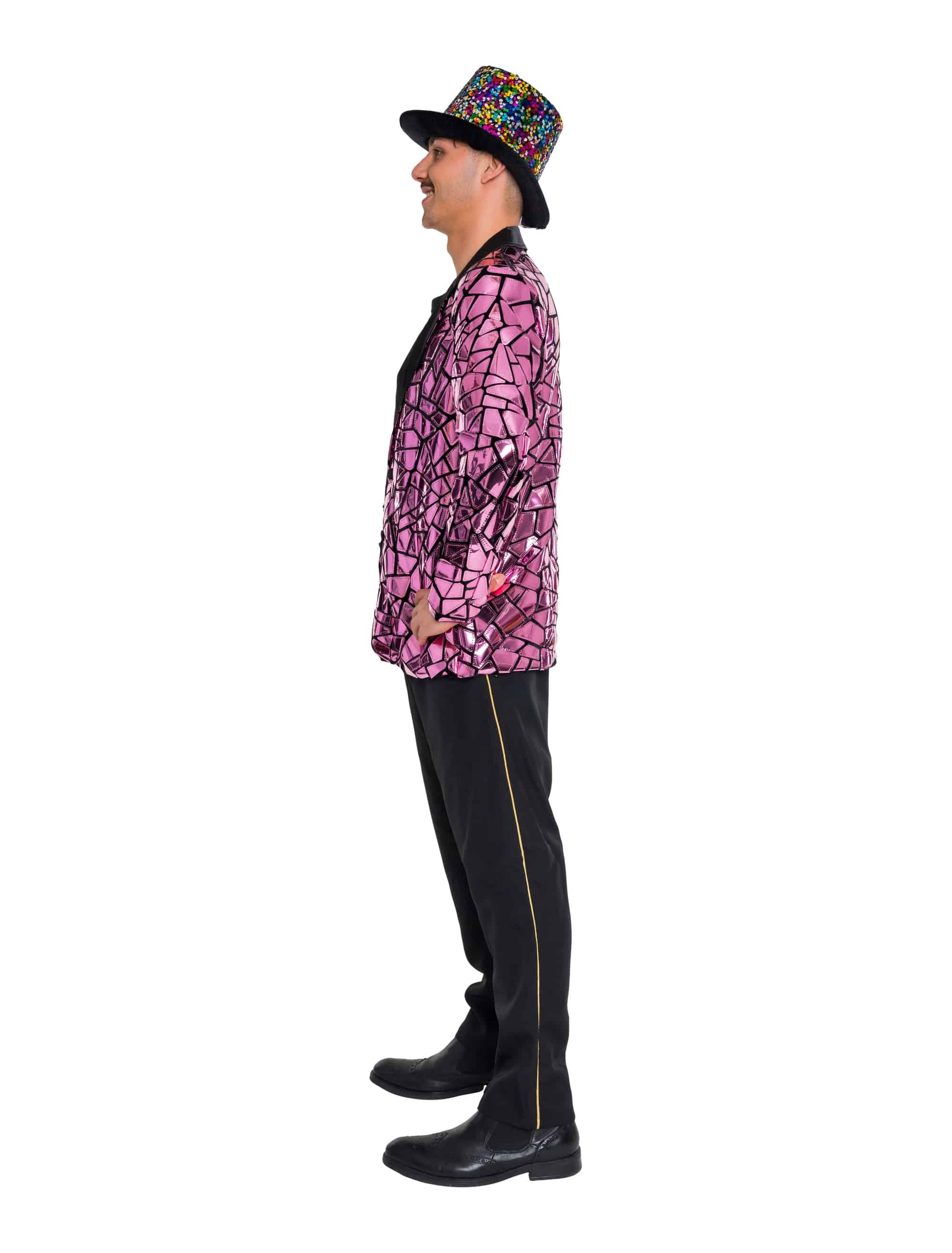 Blazer mit Spiegelmosaik Herren rosa S