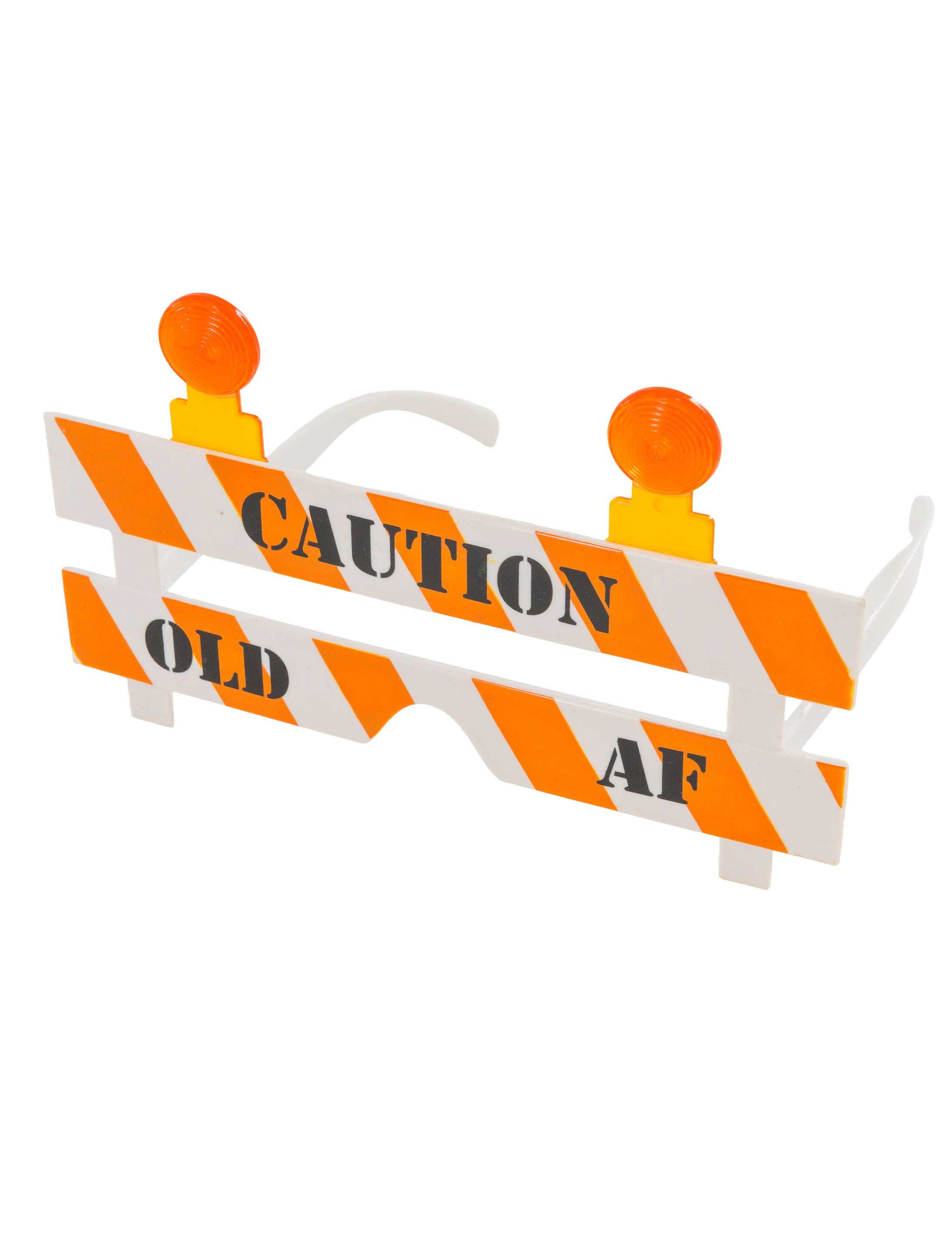 Brille "CAUTION OLD AF" rot/weiß