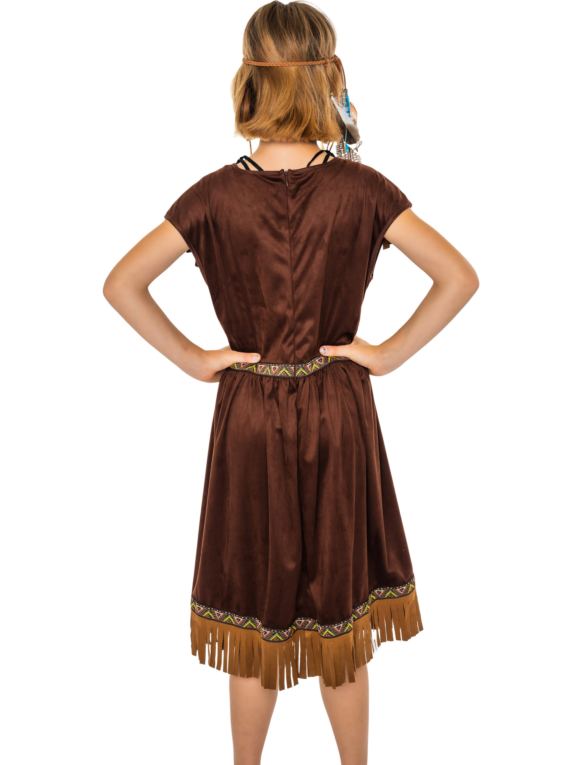 Kleid Indianerin Tahki Kinder Mädchen braun 104