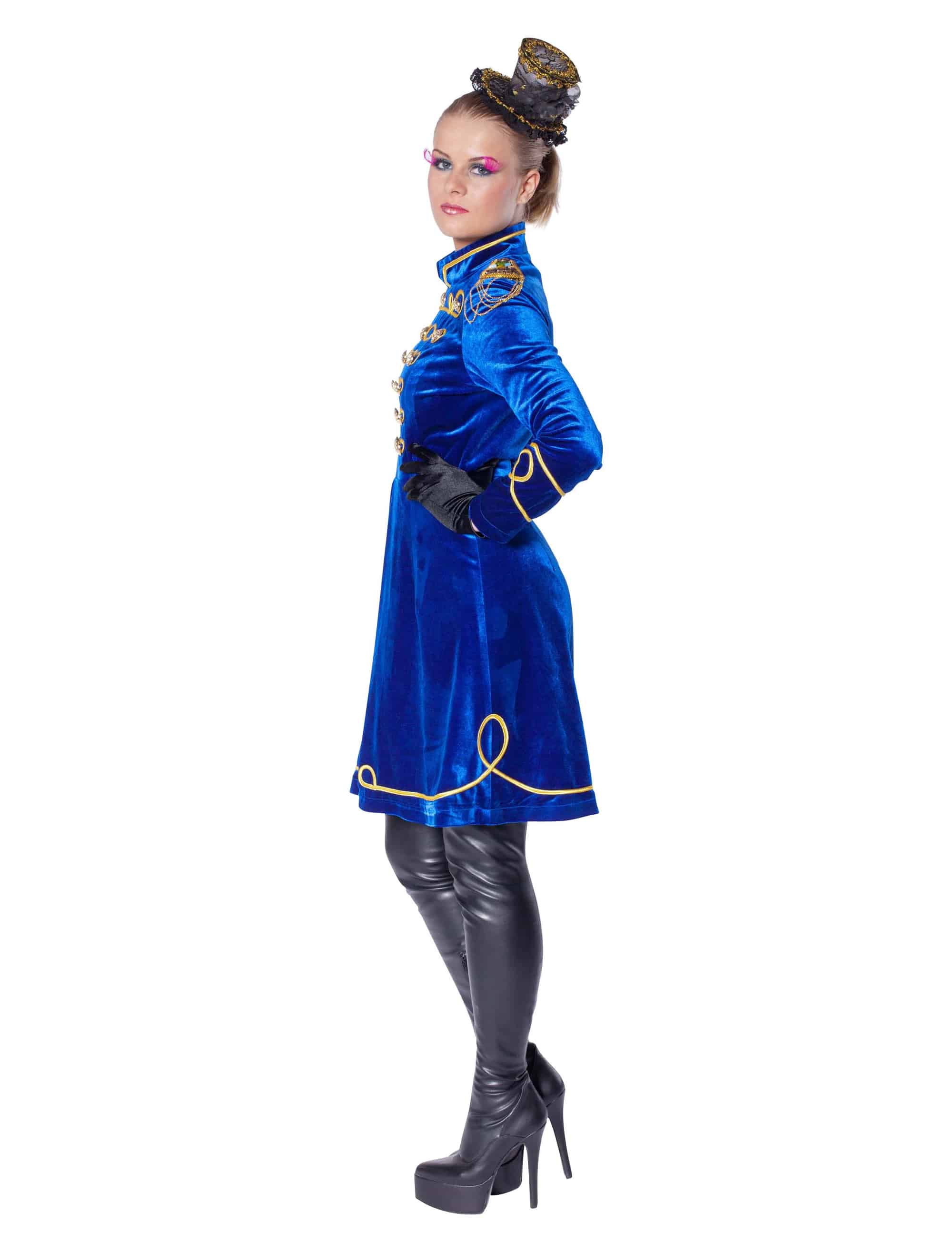 Kleid Zirkusdirektorin blau 46