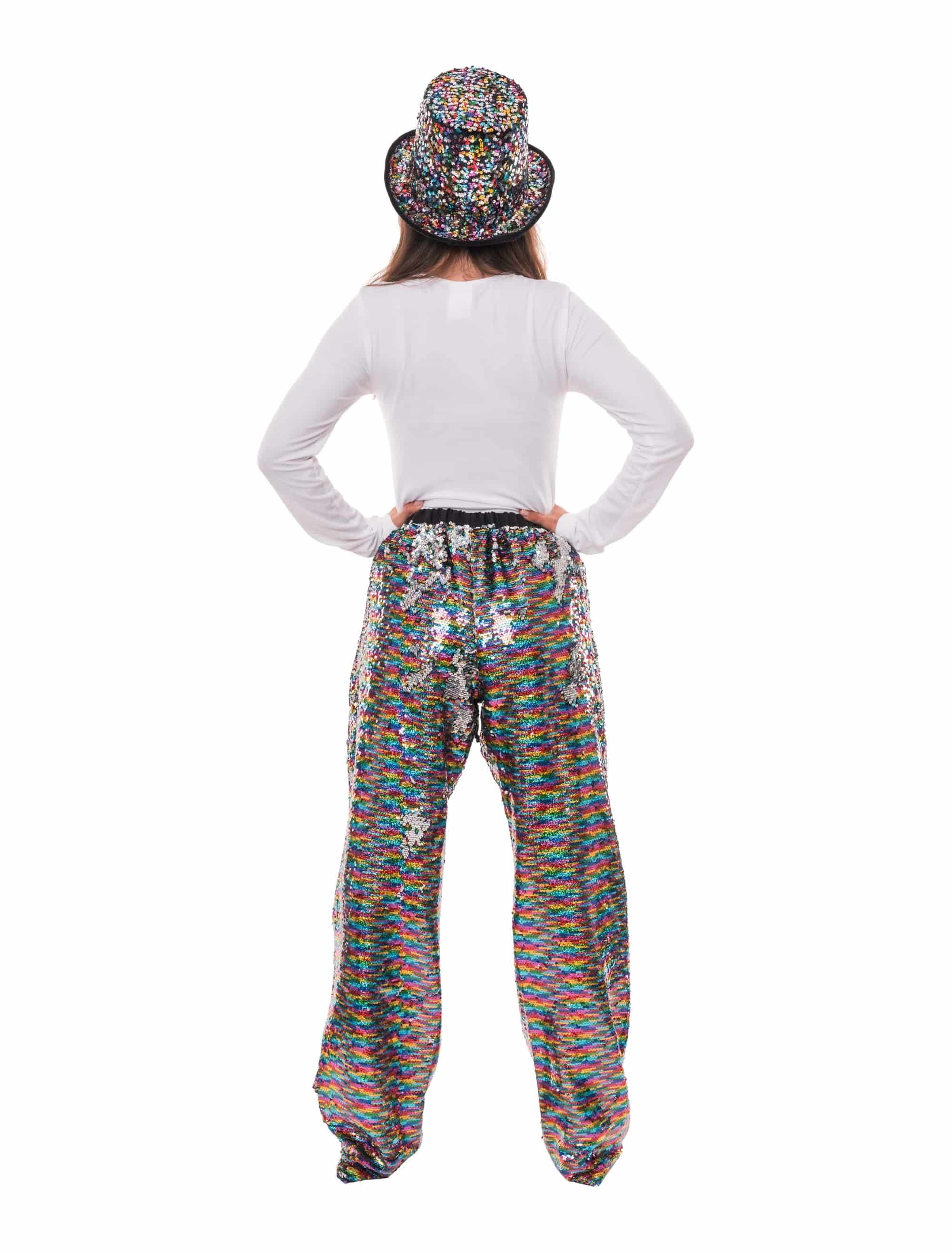 Hose Pailletten bunt S/M