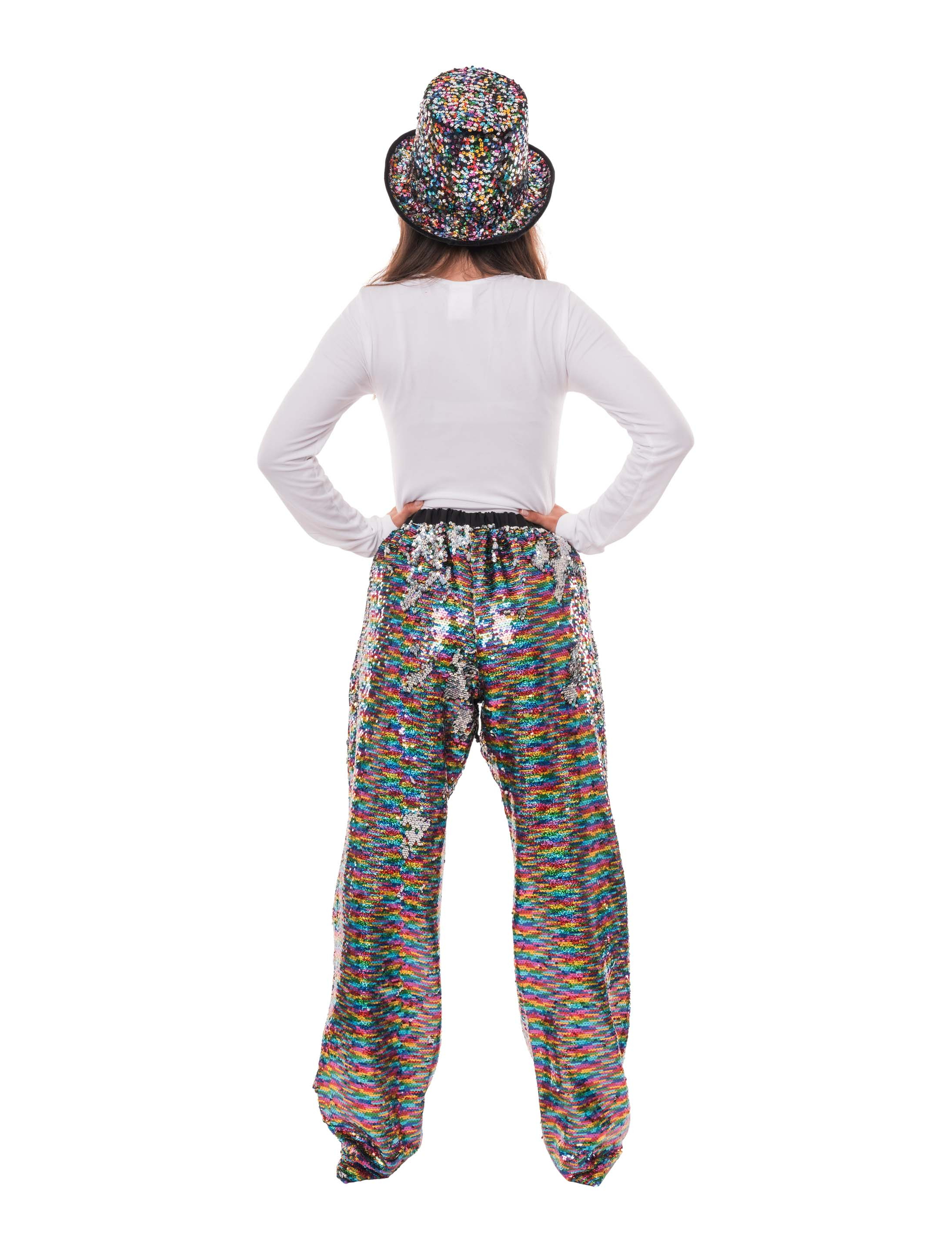 Hose Pailletten bunt S/M