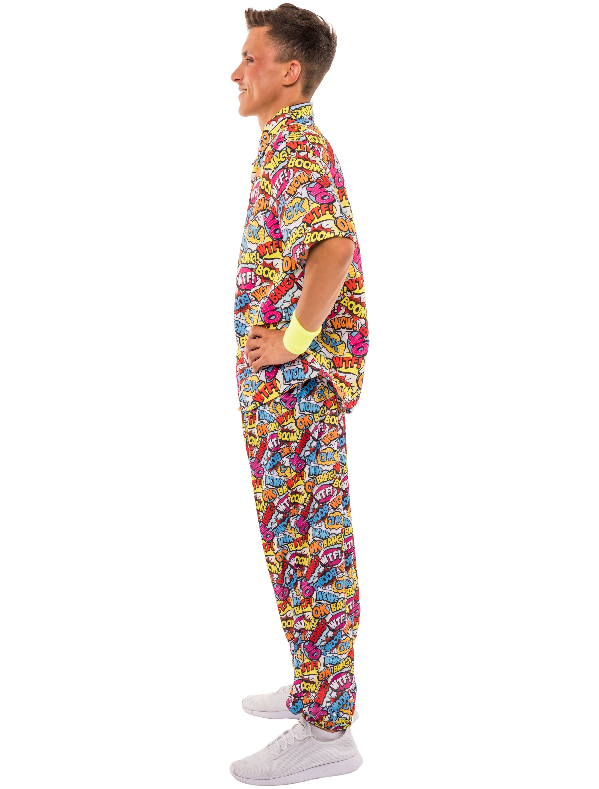 Hemd mit Comic Print Herren bunt M