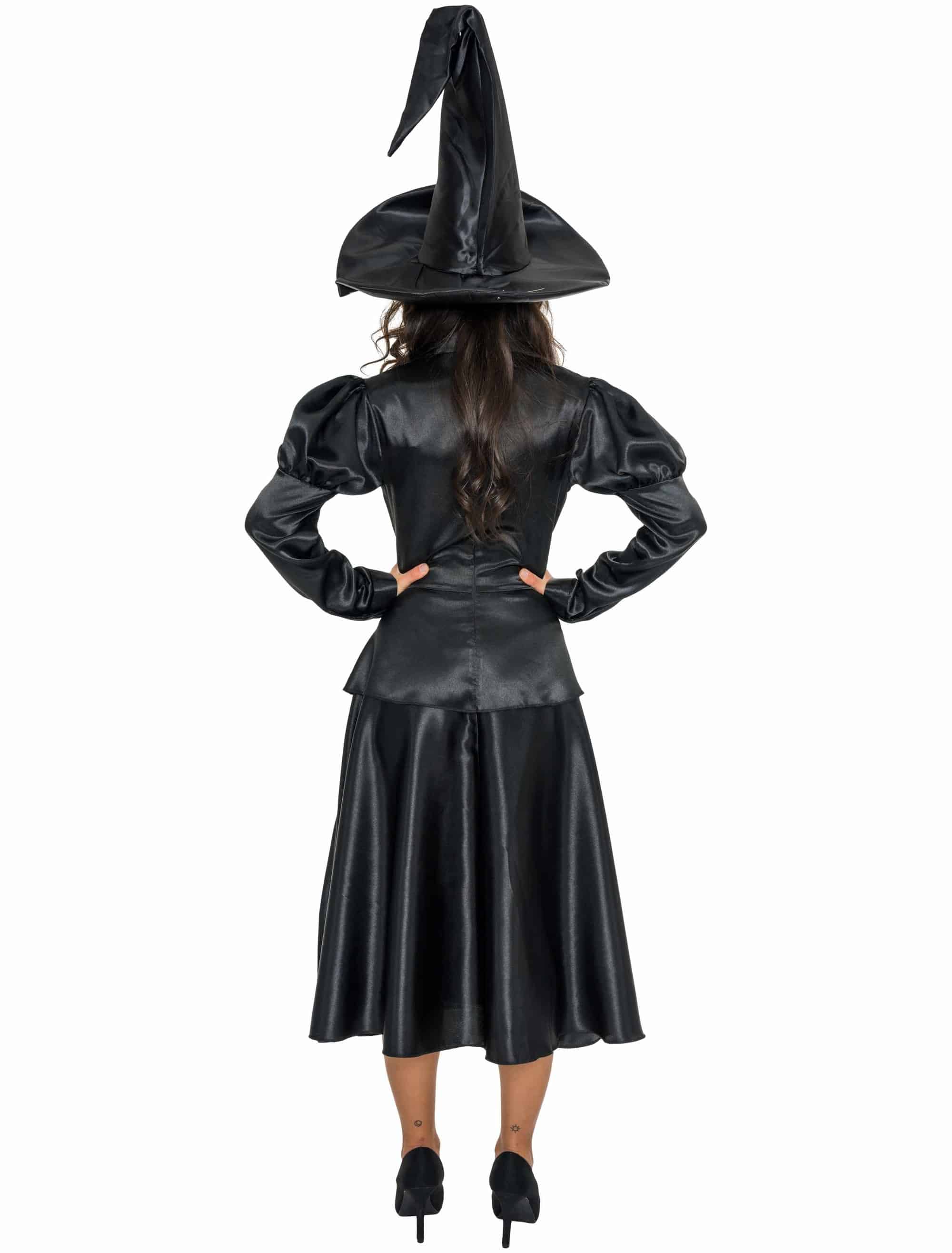 Kleid Hexe Damen schwarz S