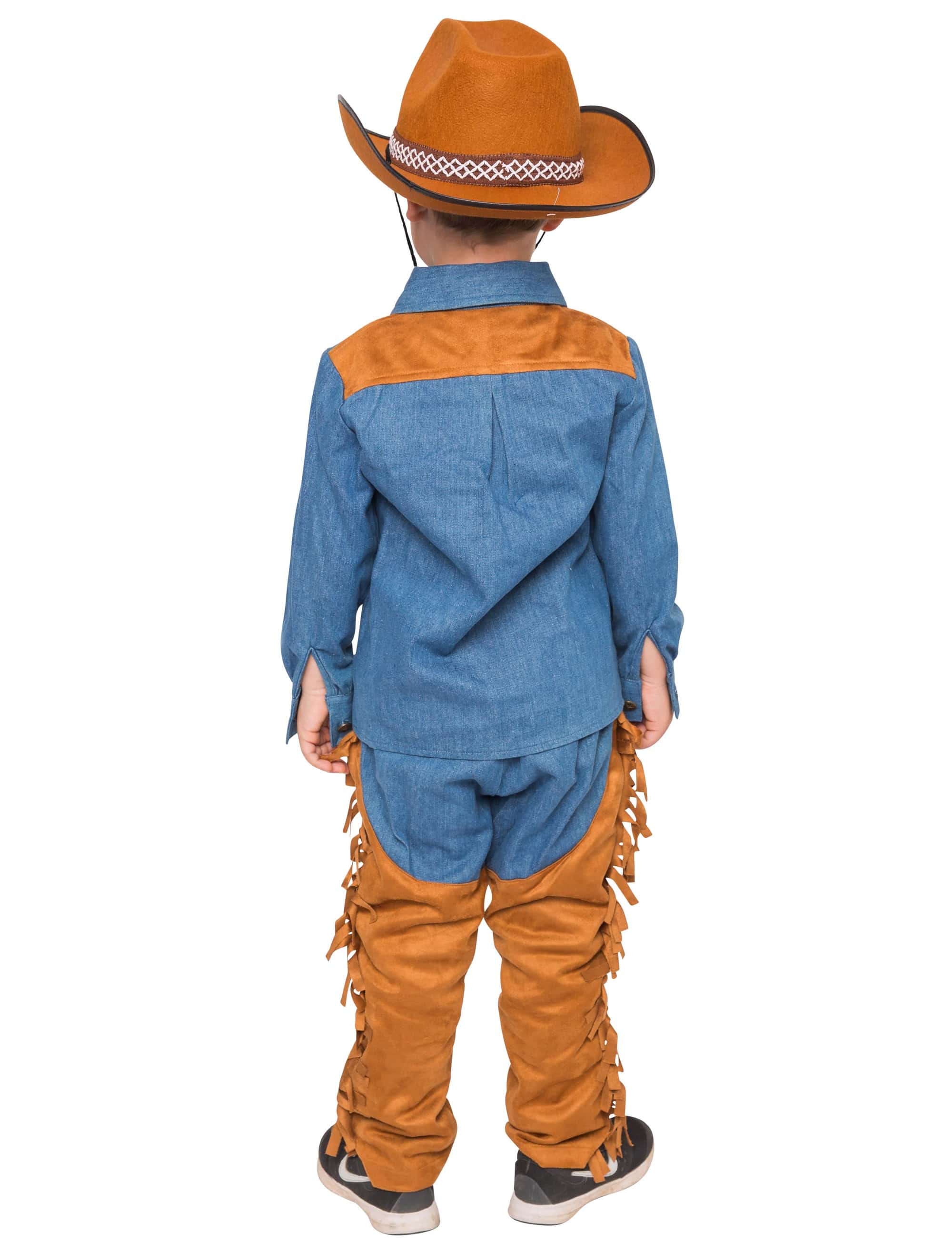 Hemd Cowboy Kinder dunkelblau 128