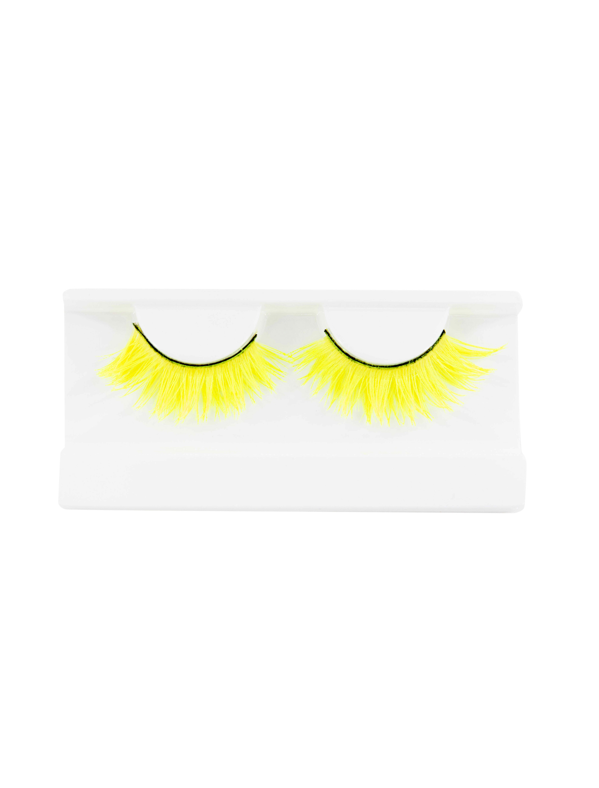 Wimpern glow in the dark neongelb