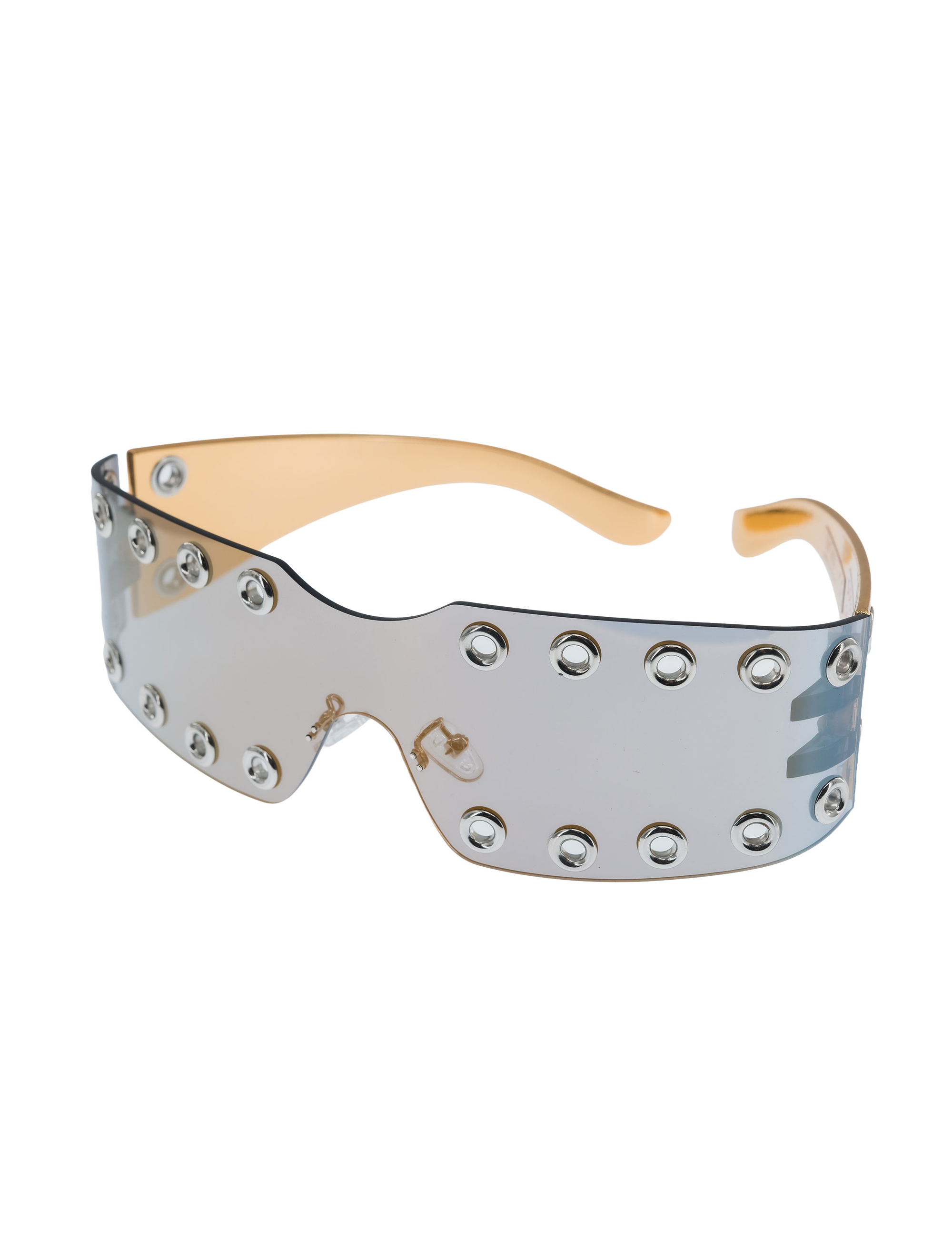 Brille mit Ösen schwarz/gold