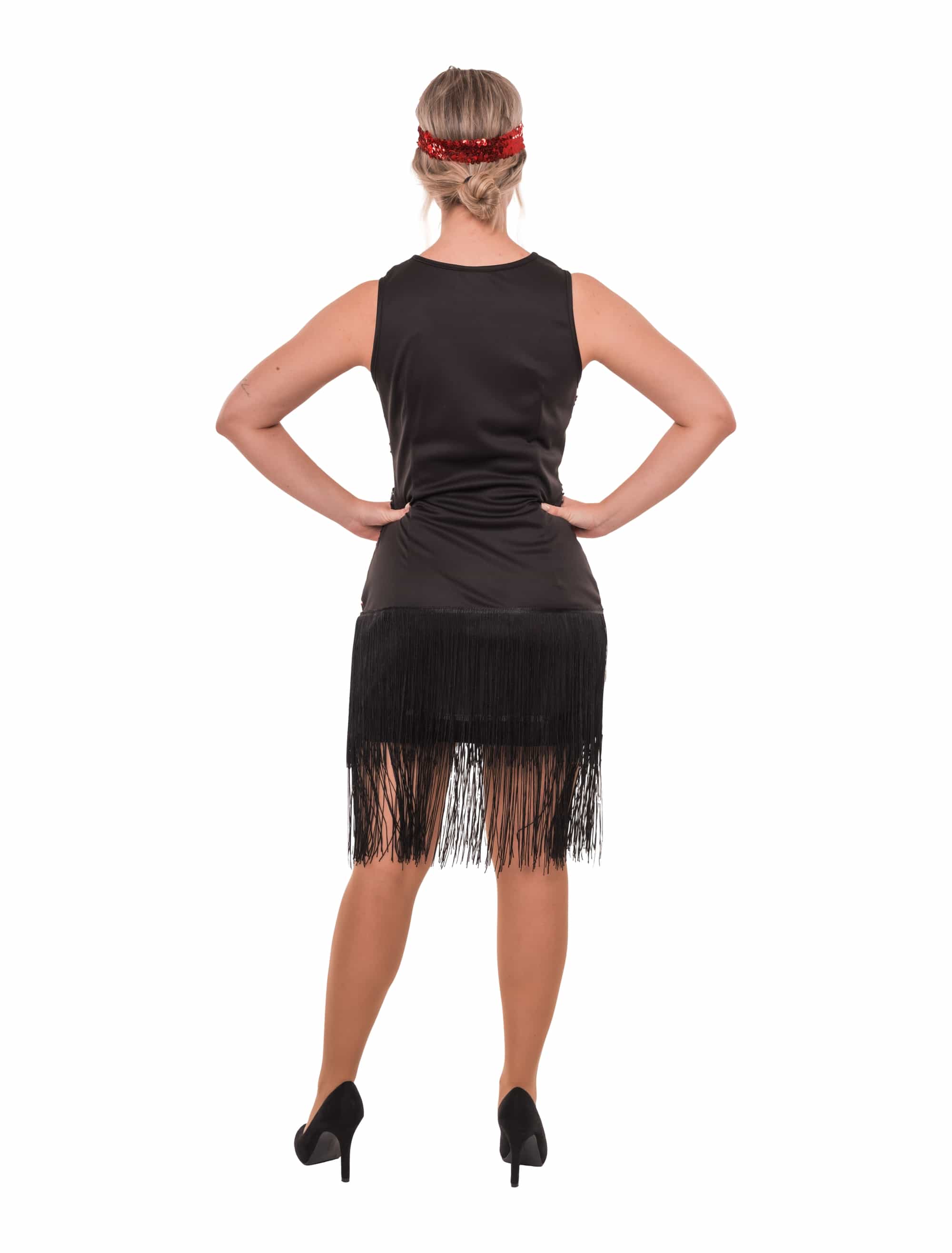 Kleid Charleston schwarz/rot S/M