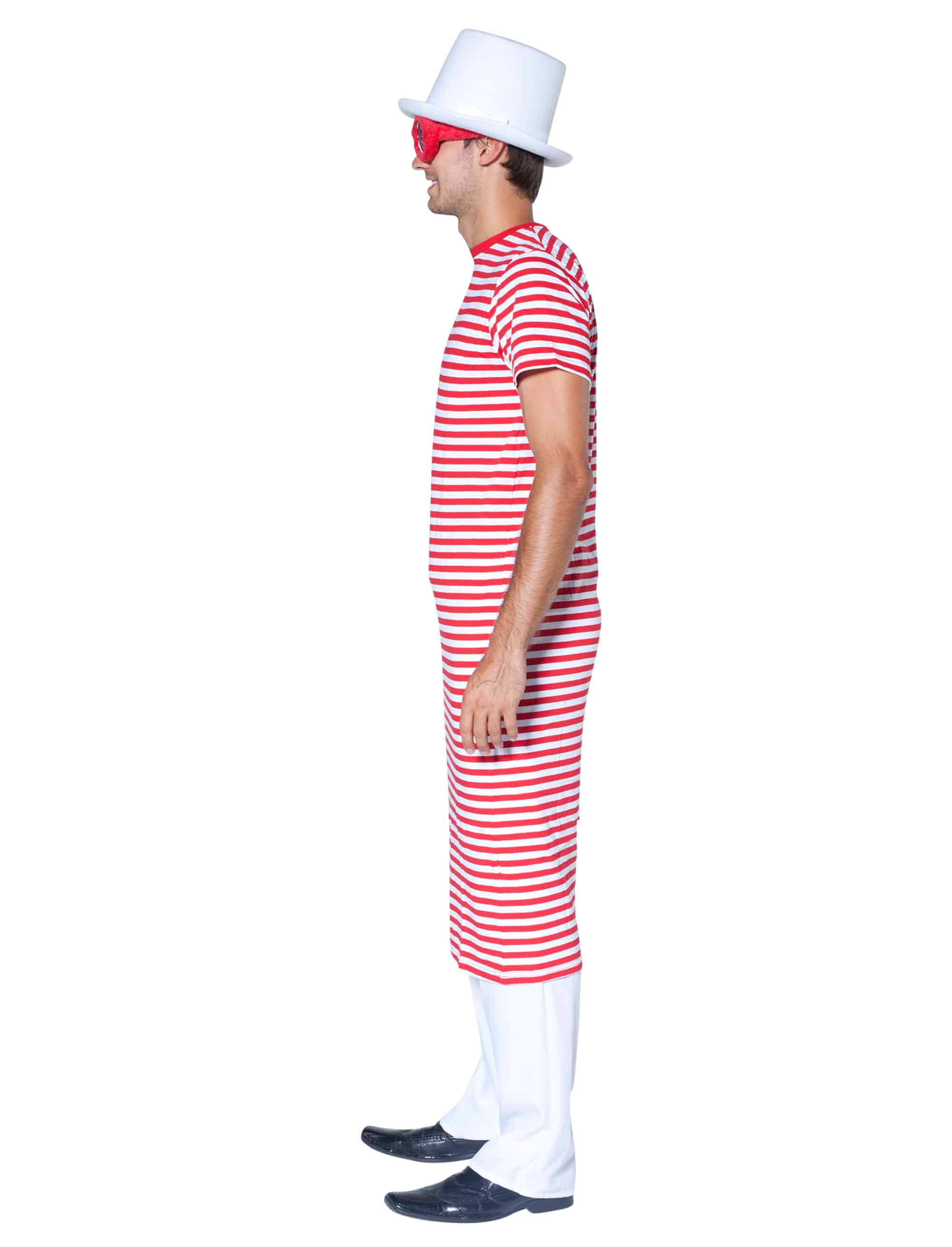 Rivelhemd kurzarm rot/weiß S