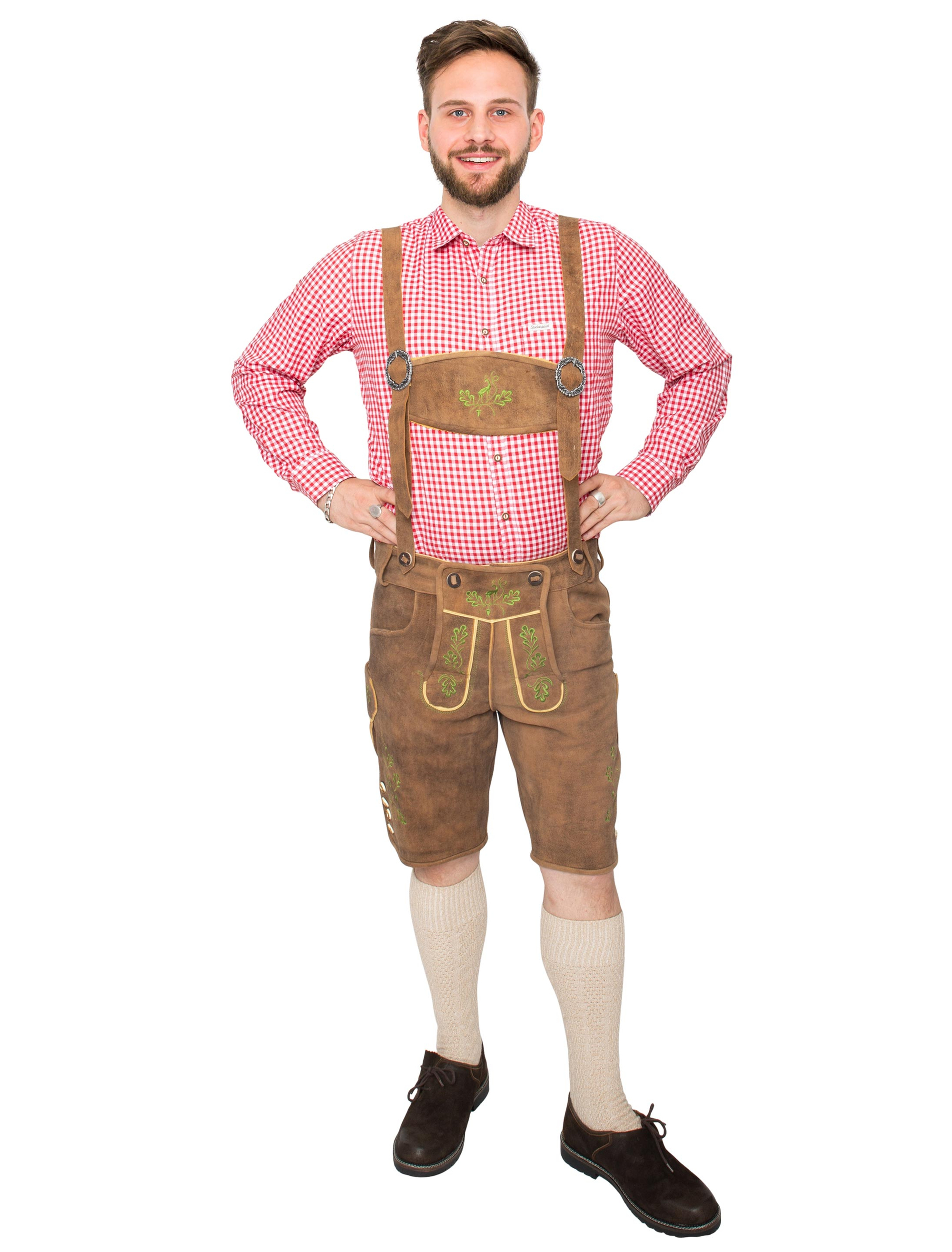 Lederhose kurz Reh Herren hellbraun S