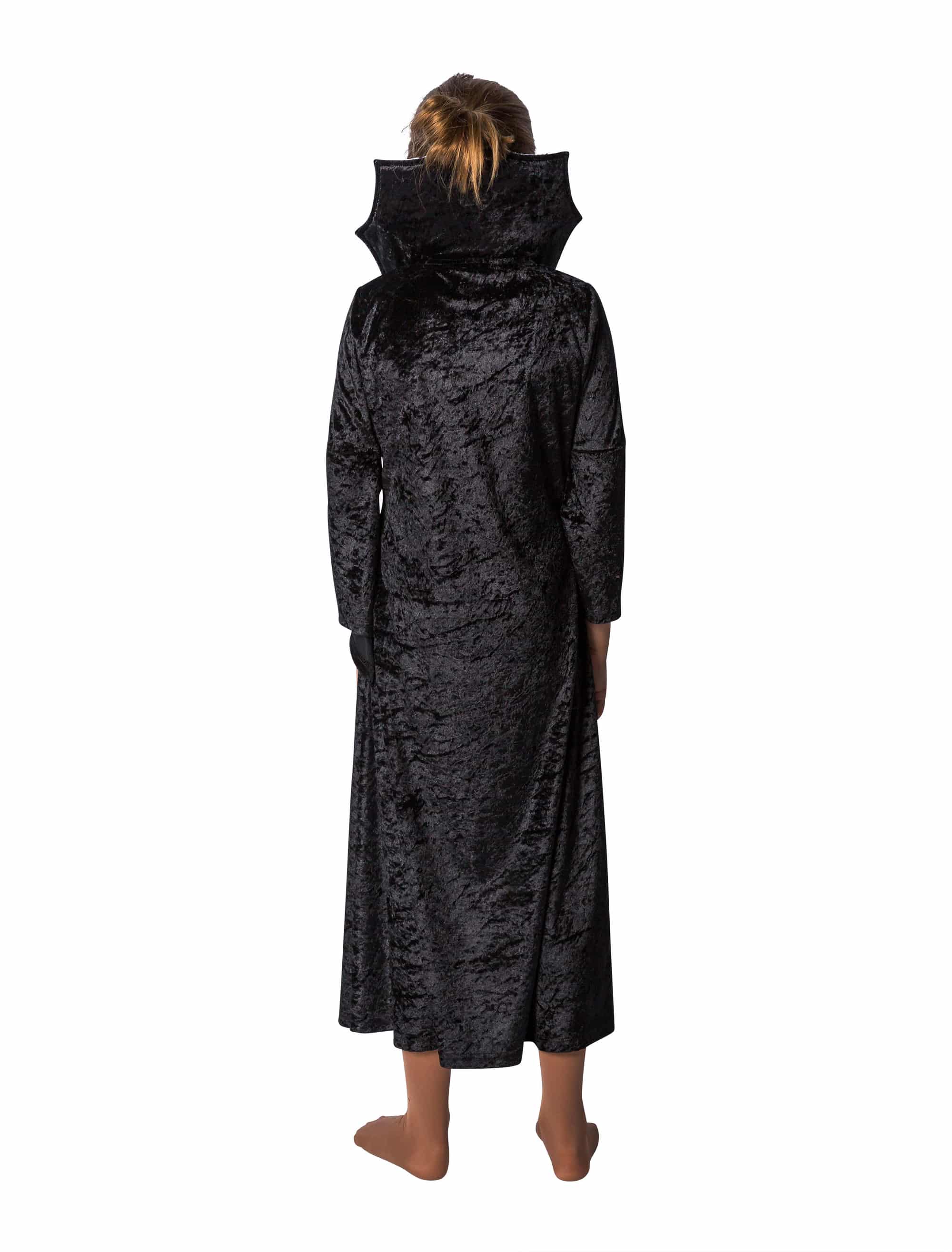 Kleid Vampir mit Kragen Kinder schwarz 128