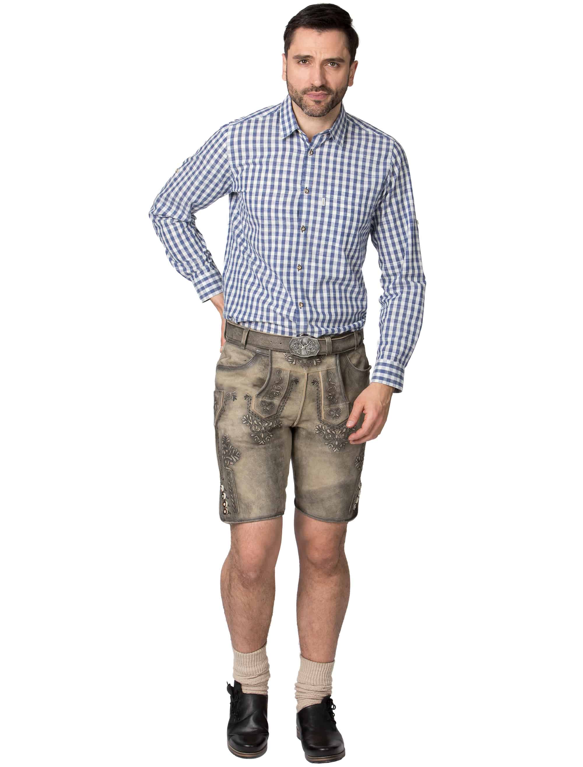 Trachtenhemd Marco Herren blau M