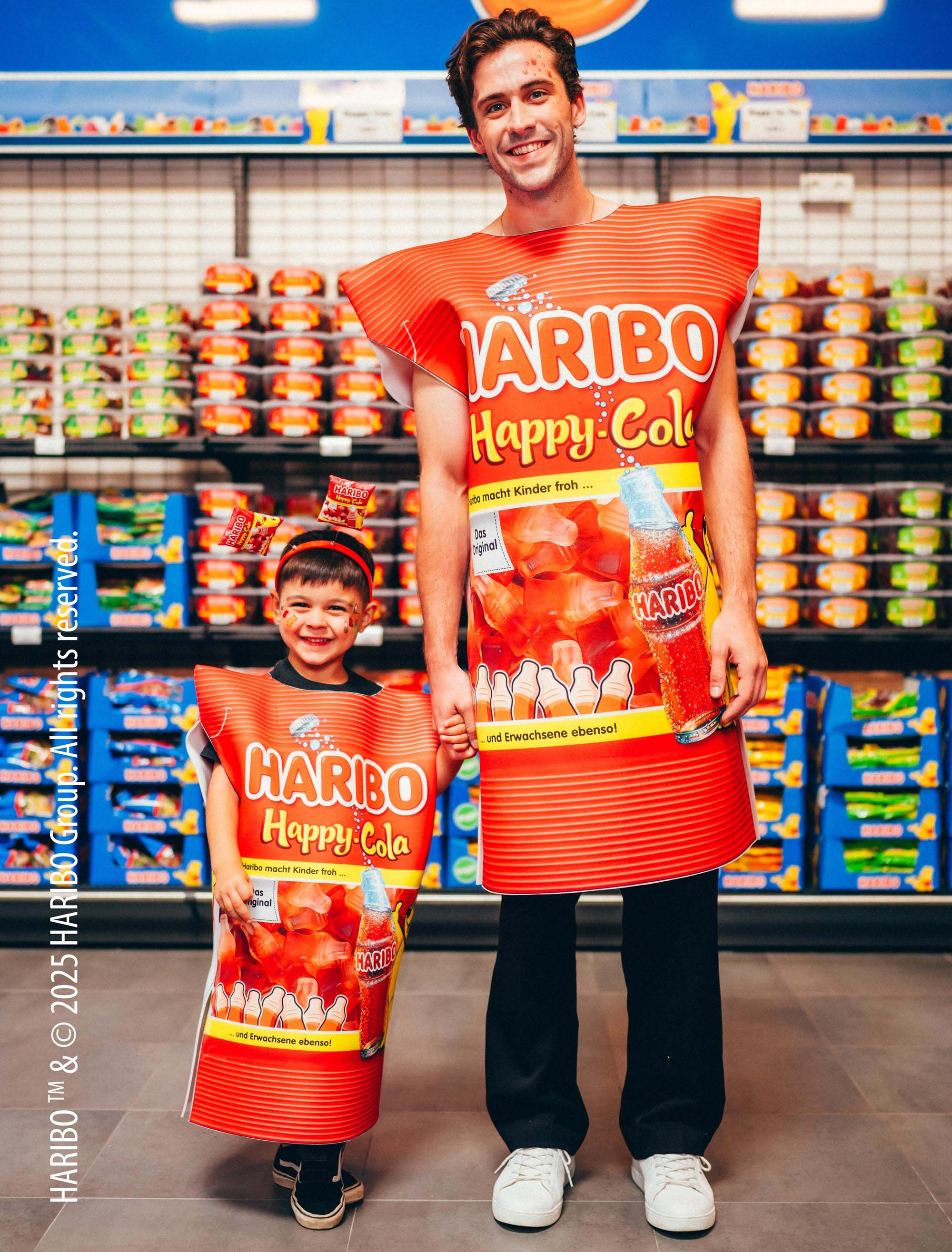Kostüm HARIBO Happy-Cola Erwachsene bunt one size