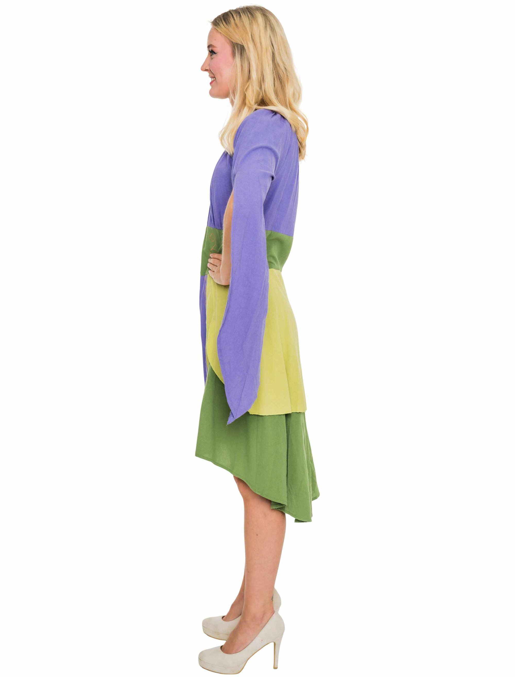 Kleid Hexenzauber Damen lila/grün M