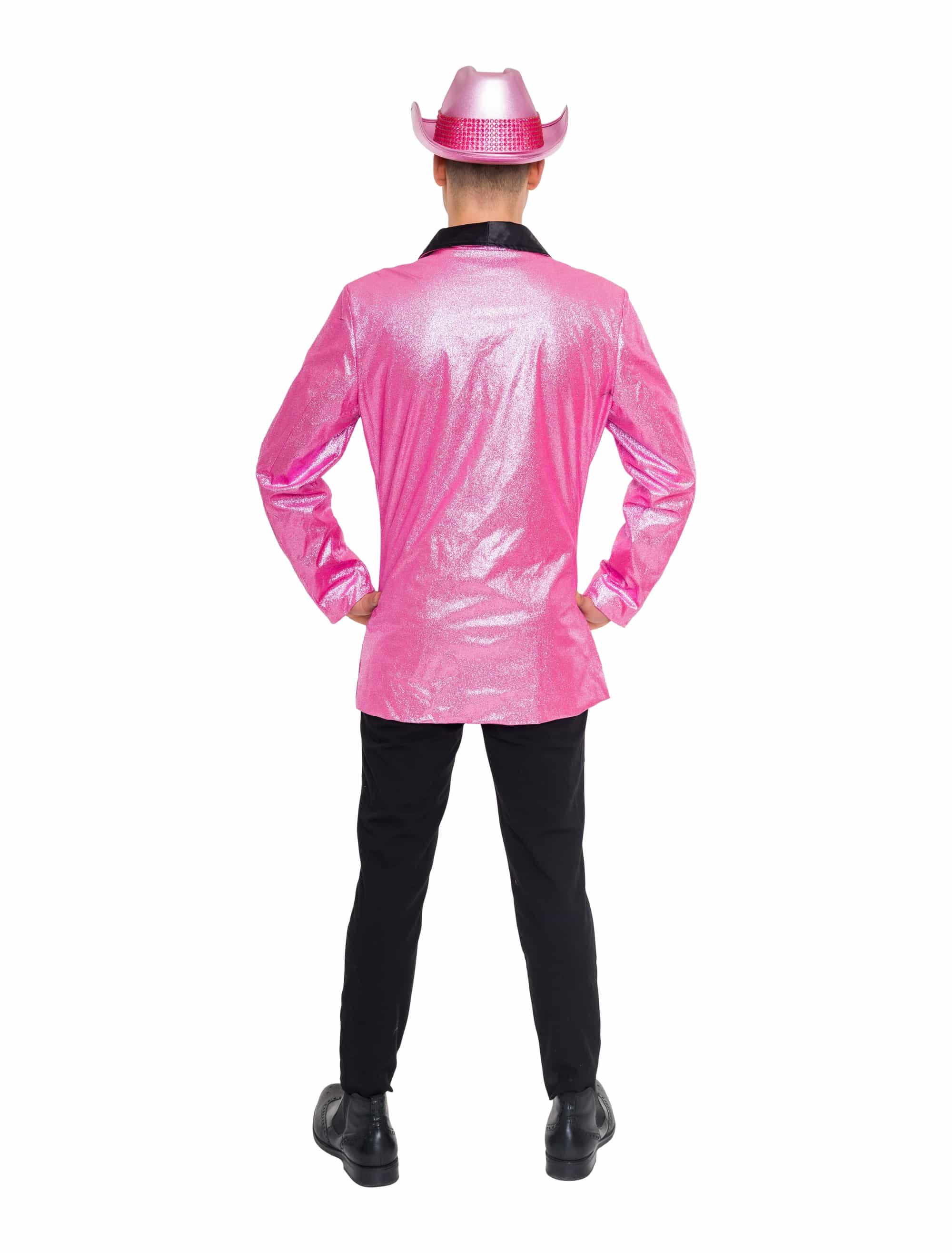 Jackett Glitzer Herren rosa M