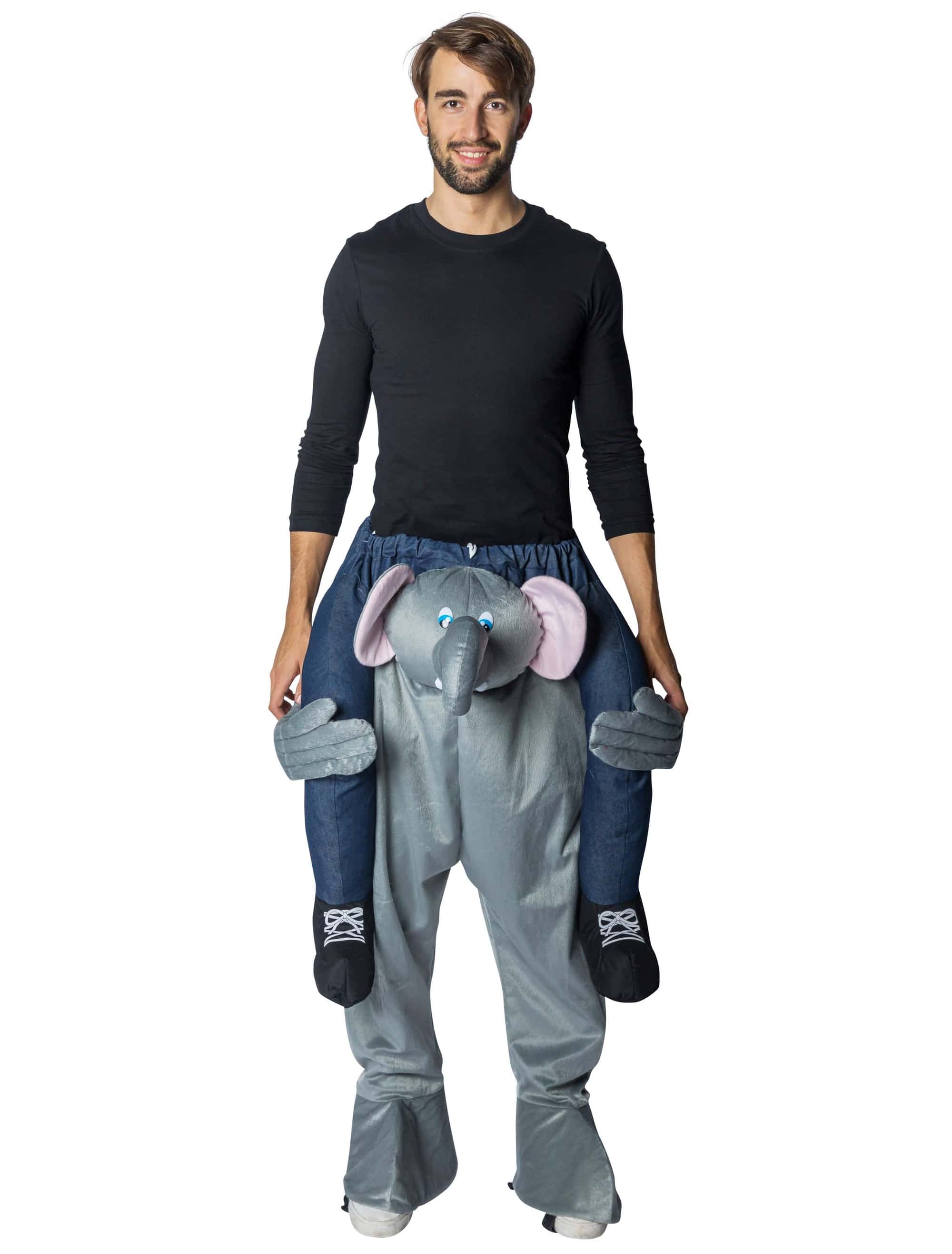 Kostüm Huckepack Elefant grau one size