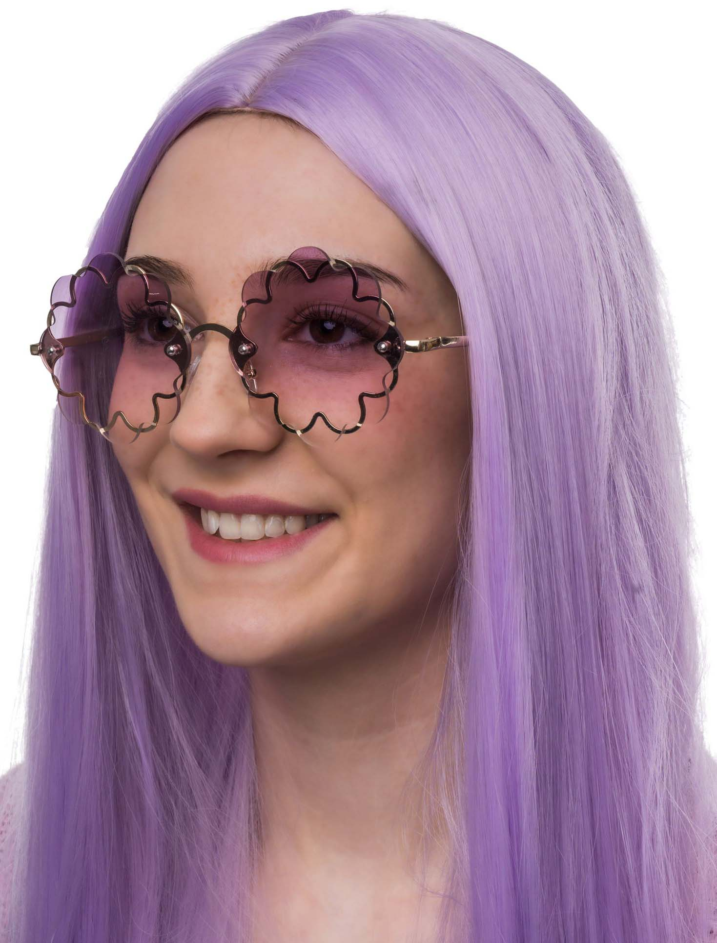 Brille Blume pink