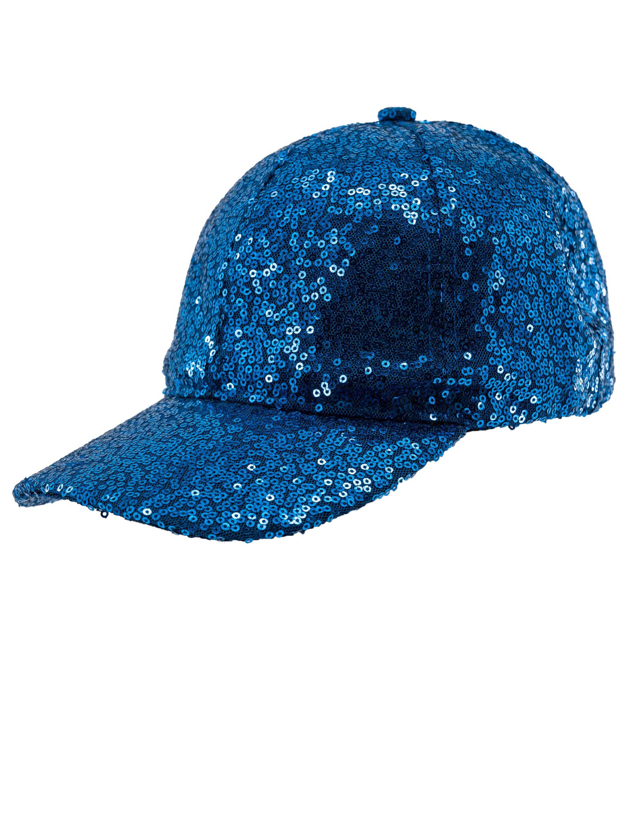 Baseballcap mit Pailletten blau