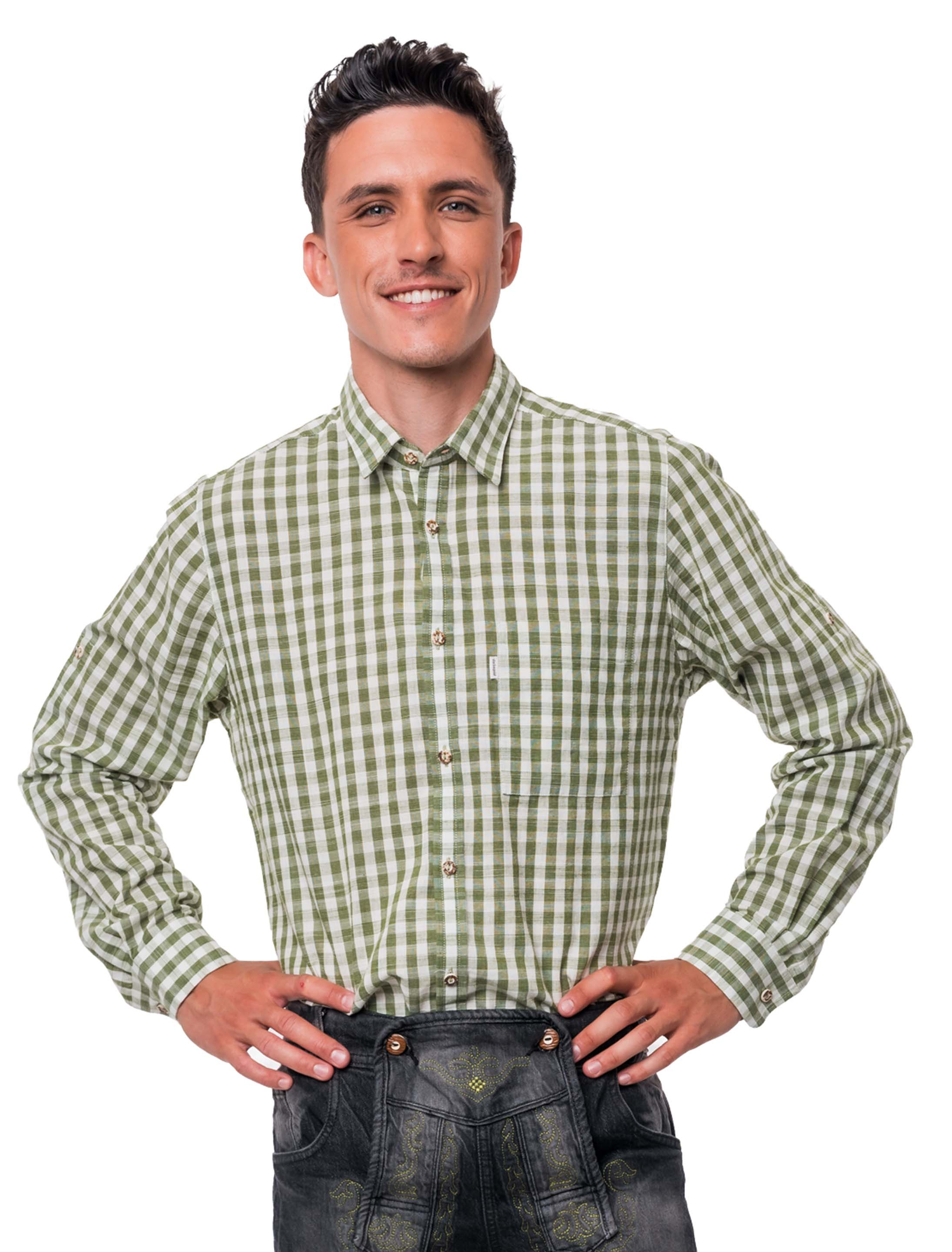 Trachtenhemd Marco Herren grün 3XL