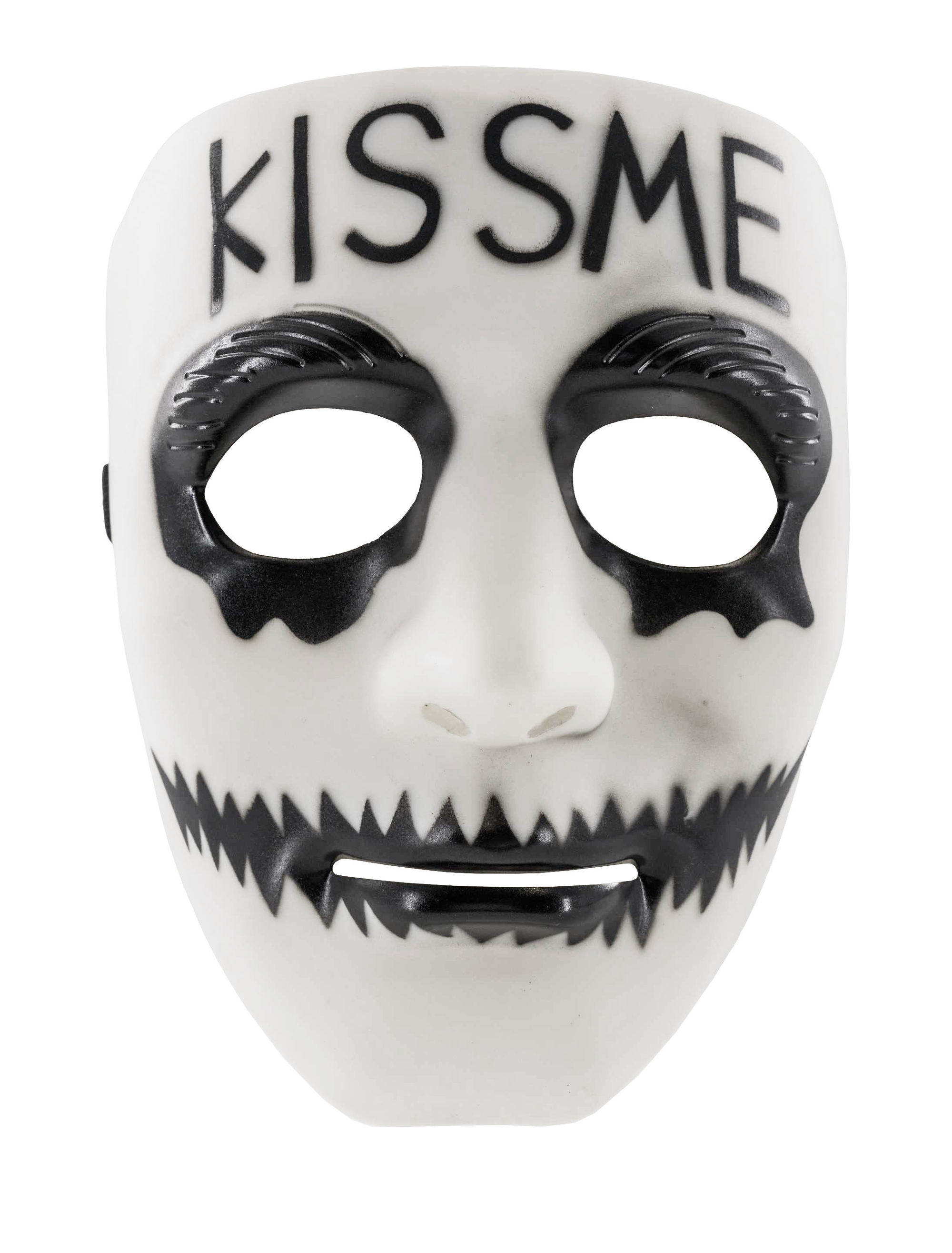 Maske Kiss me weiß/schwarz