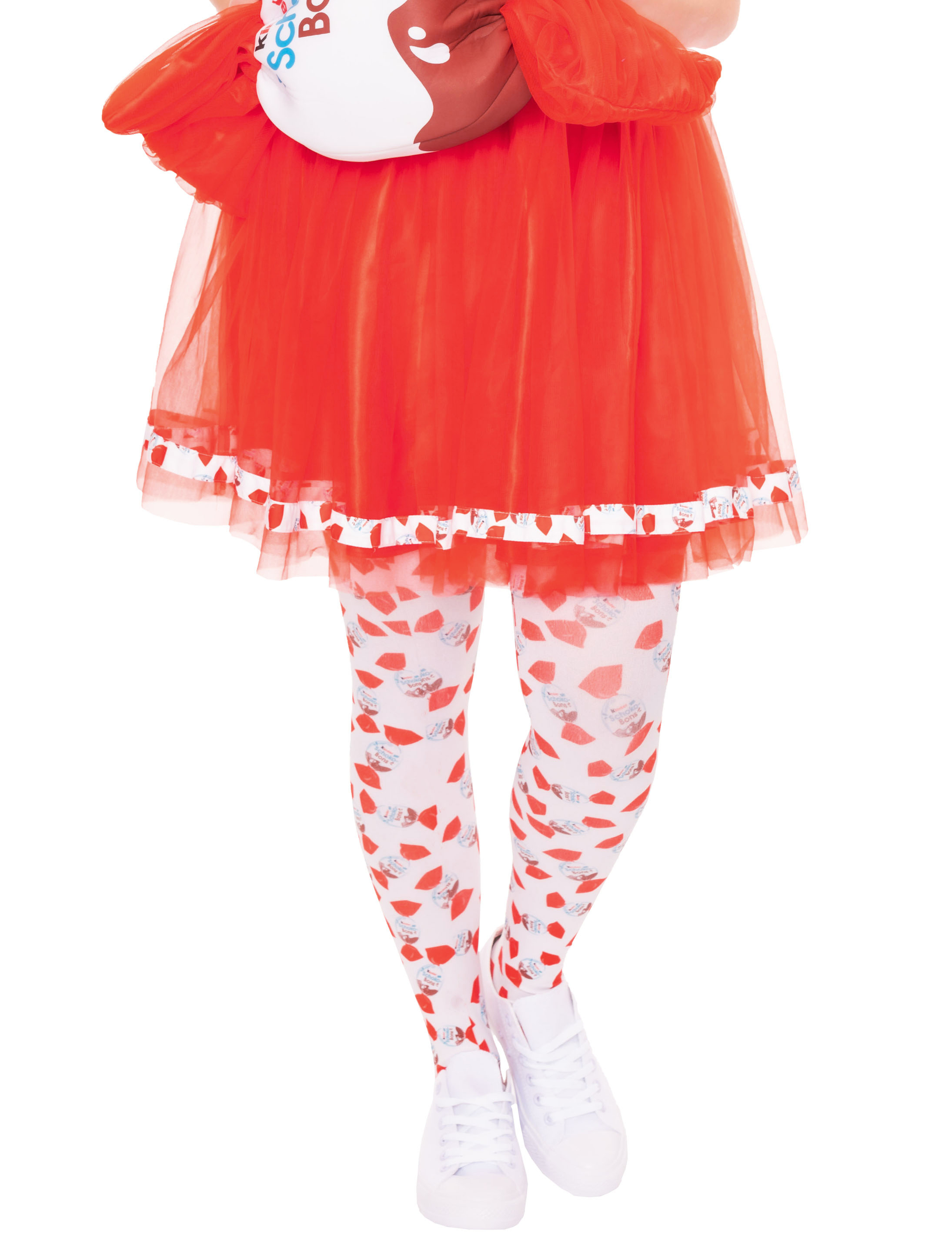 Strumpfhose kinder Schoko-Bons Damen rot/weiß 2XL/3XL