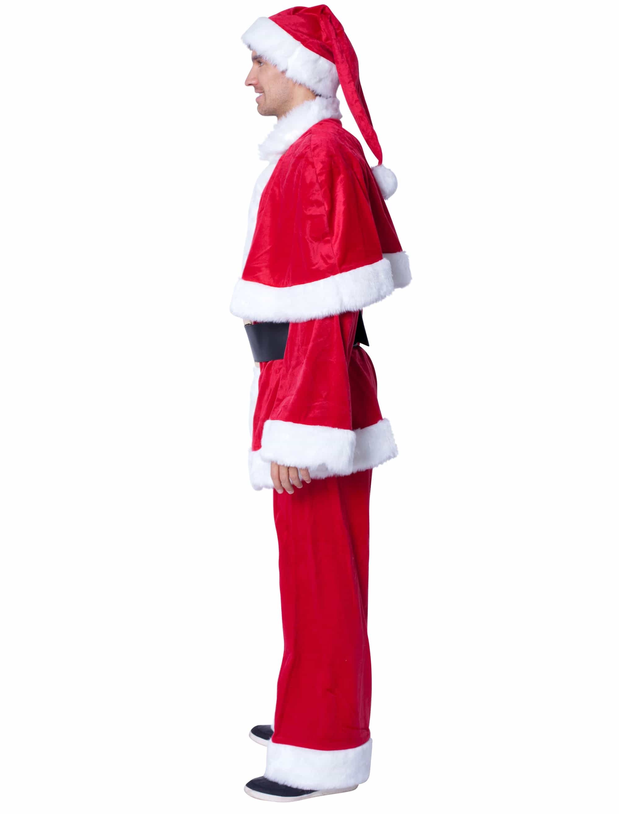 Weihnachtsmann Anzug Samt 4-tlg. Herren rot/weiß 52-54
