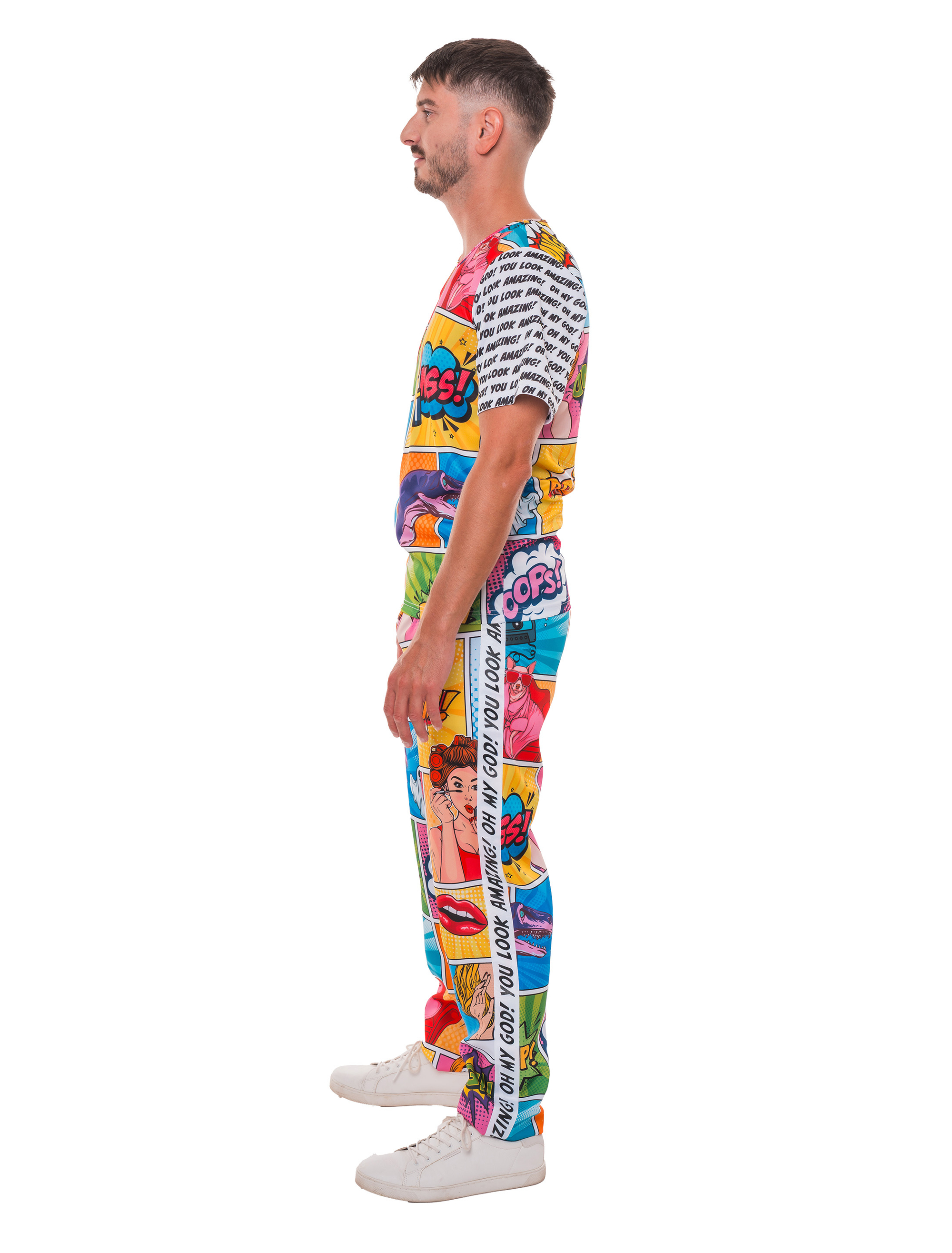 T-Shirt Pop-Art Herren bunt S/M