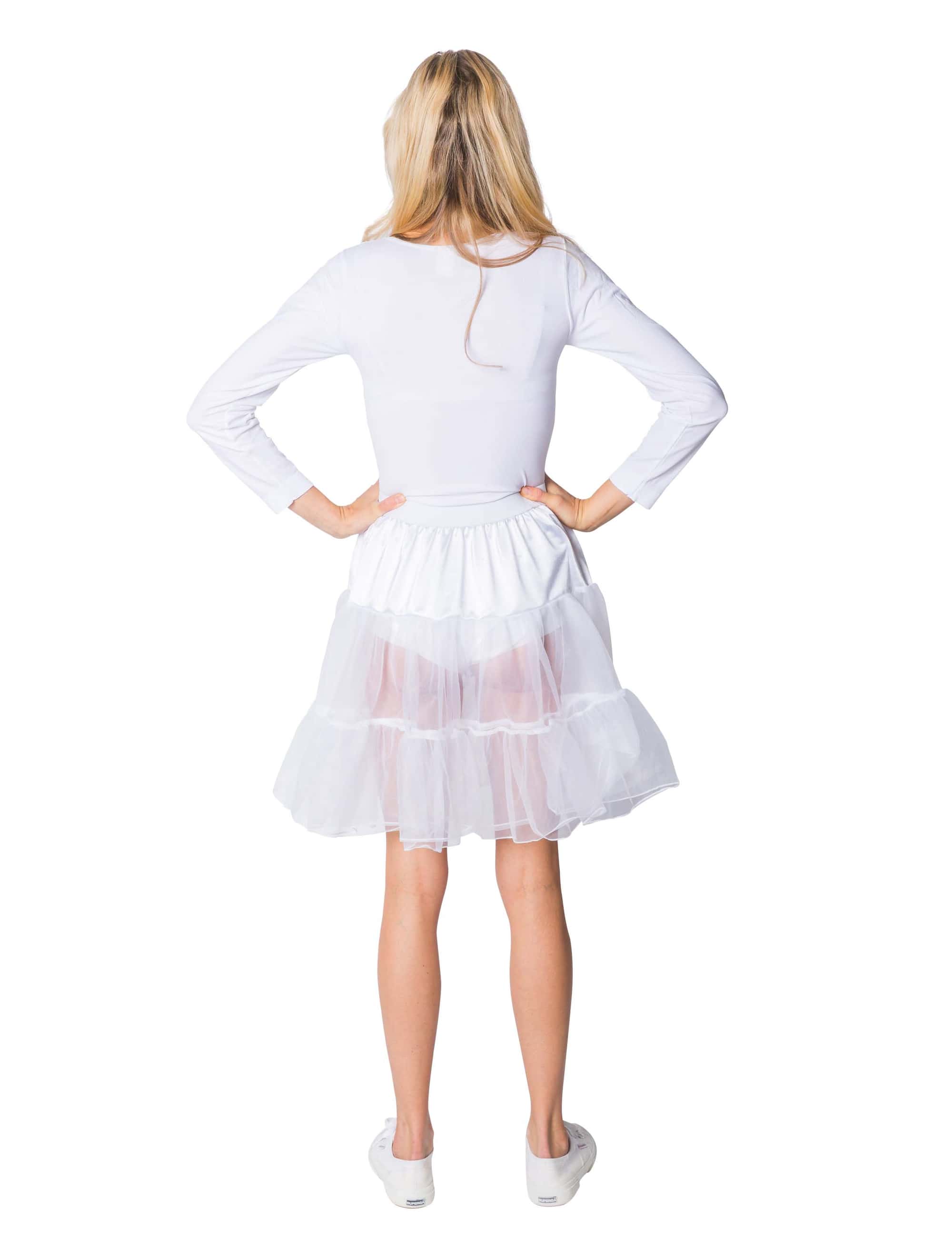 Petticoat knielang Damen Damen weiß 40