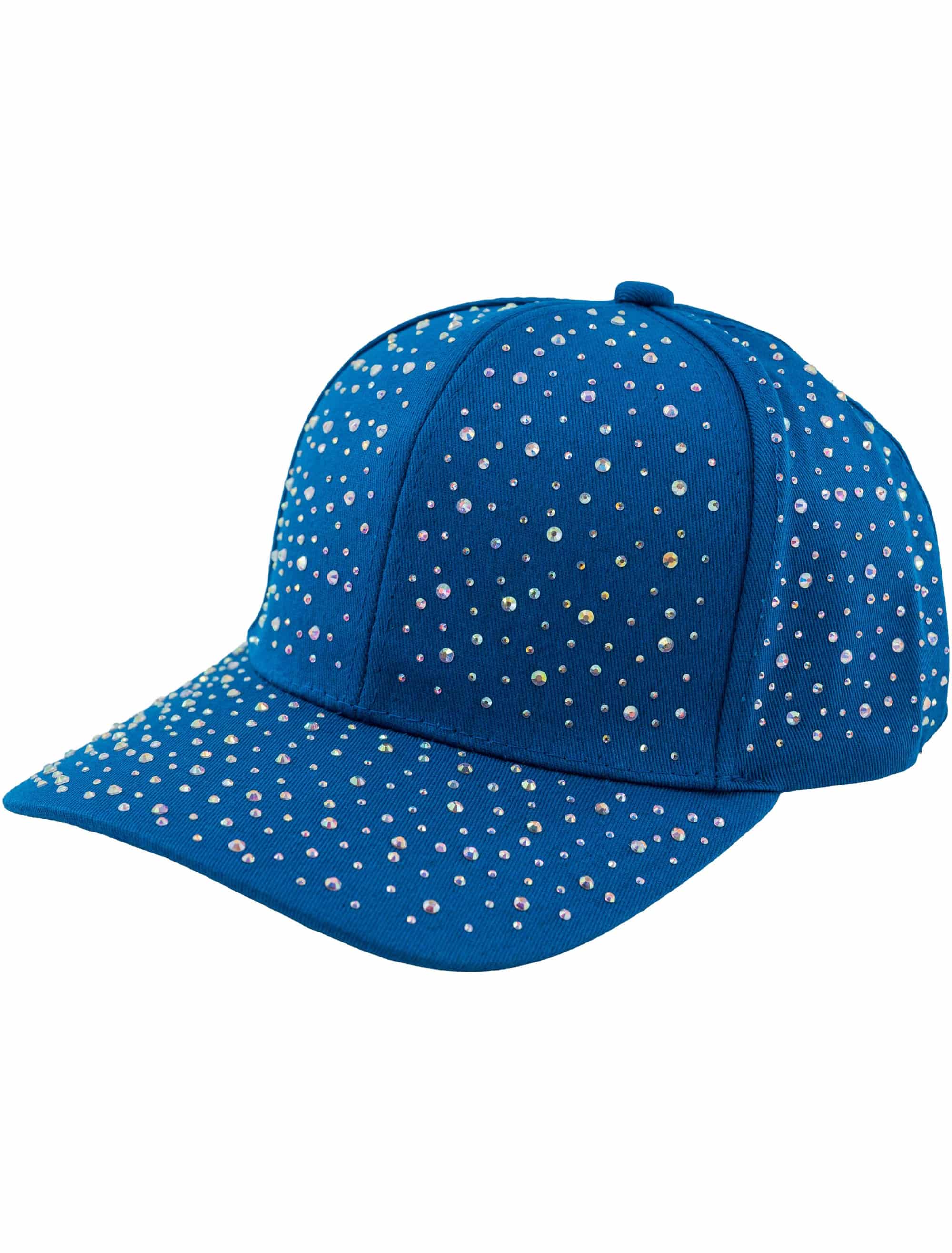 Baseballcap mit Strass blau